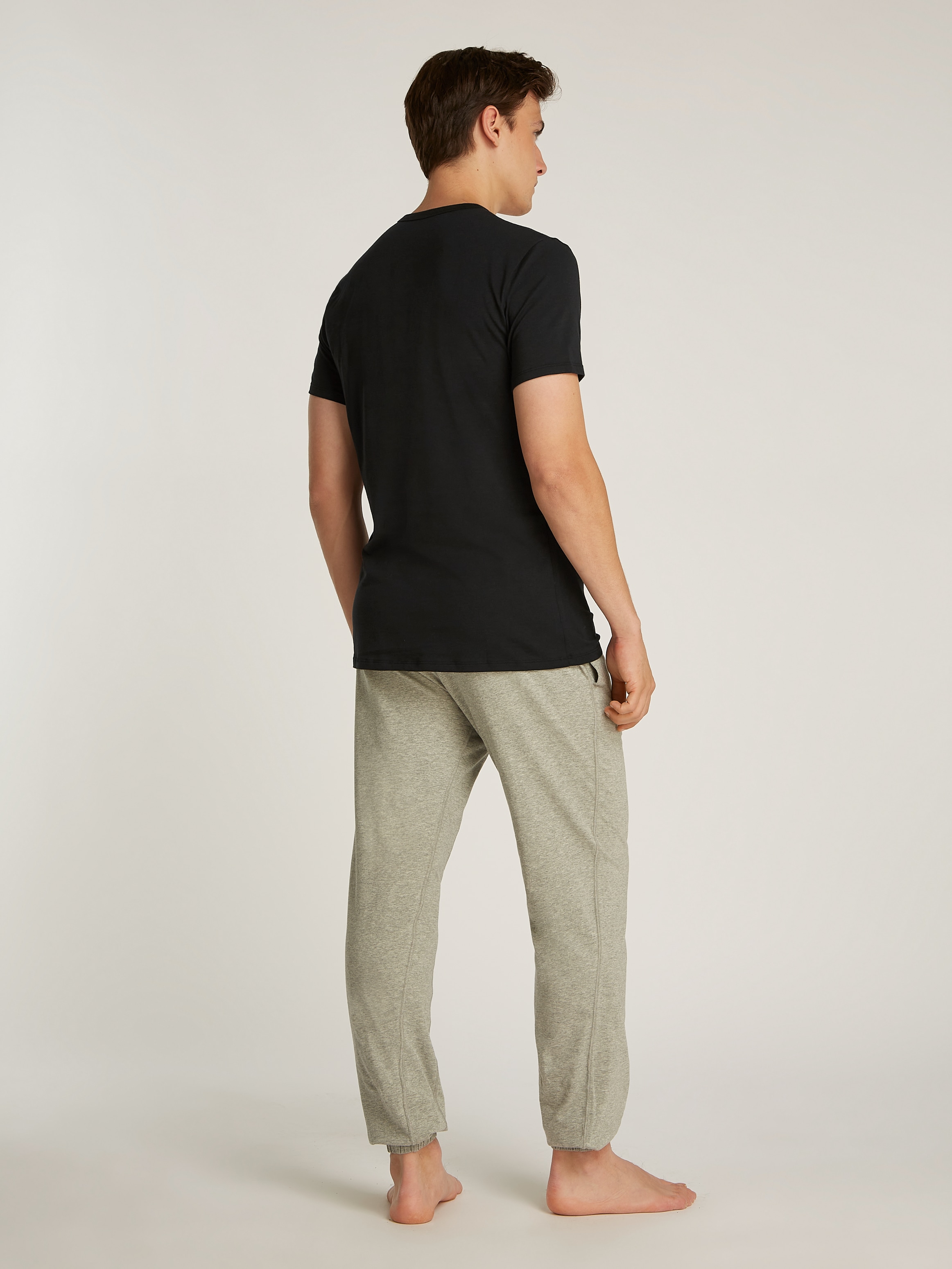 Calvin Klein Underwear T-Shirt »S/S V NECK 3PK«, (Packung, 3 tlg., 3er-Pack), mit Logo am Saum
