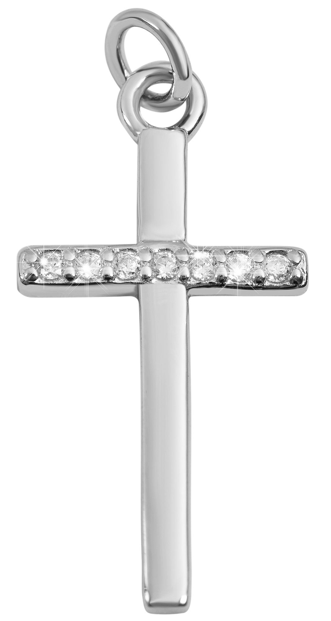 Adelia´s Kreuzanhänger »Damen Anhänger ¿ Kreuz Kreuzanhänger aus 925 Silber mit Zirkonia«