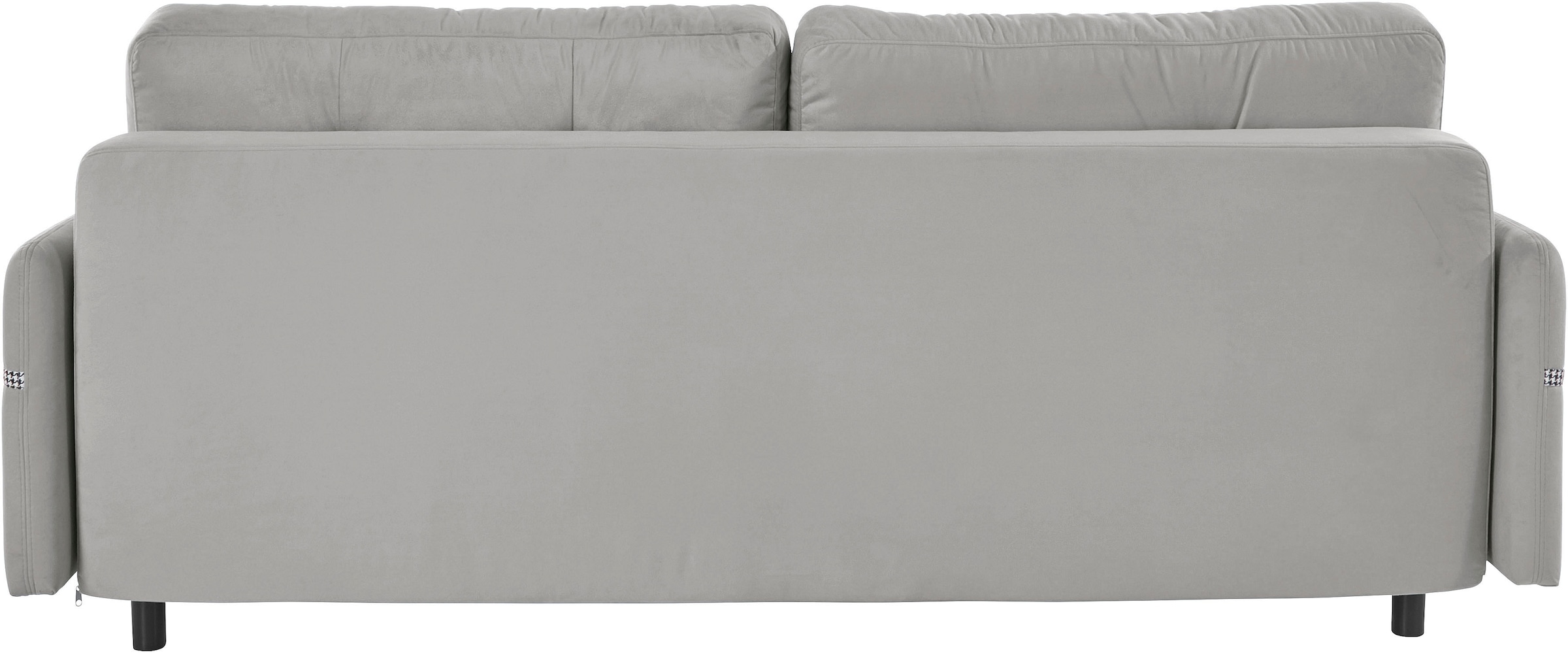 INOSIGN Schlafsofa »Emily«, incl. Bettfunktion und Bettkasten, Seitentache im Armteil, Federkern