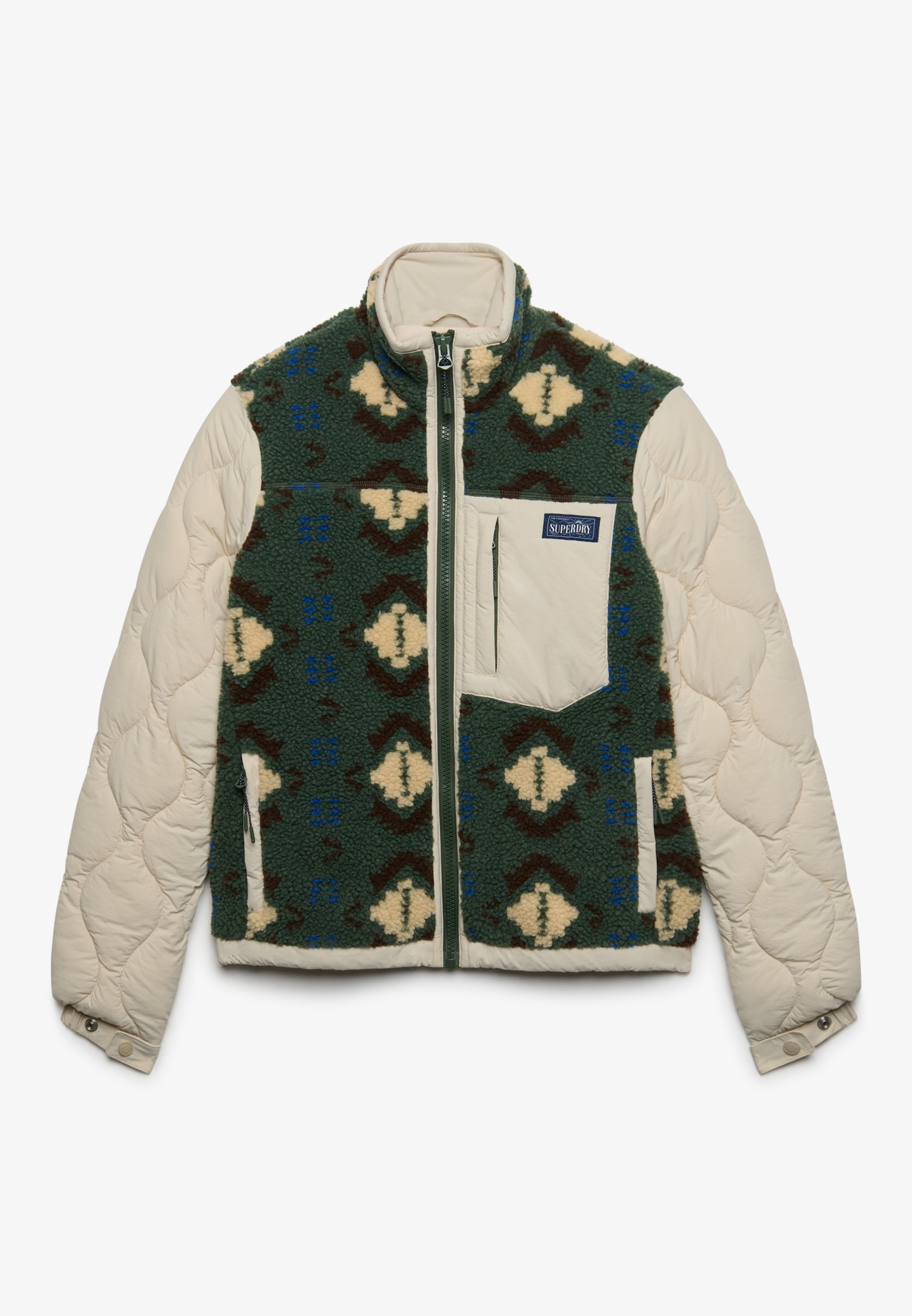 Superdry Fleecejacke »FLEECE ONION QUILT HYBRID« Kunstfaser, relaxed fit