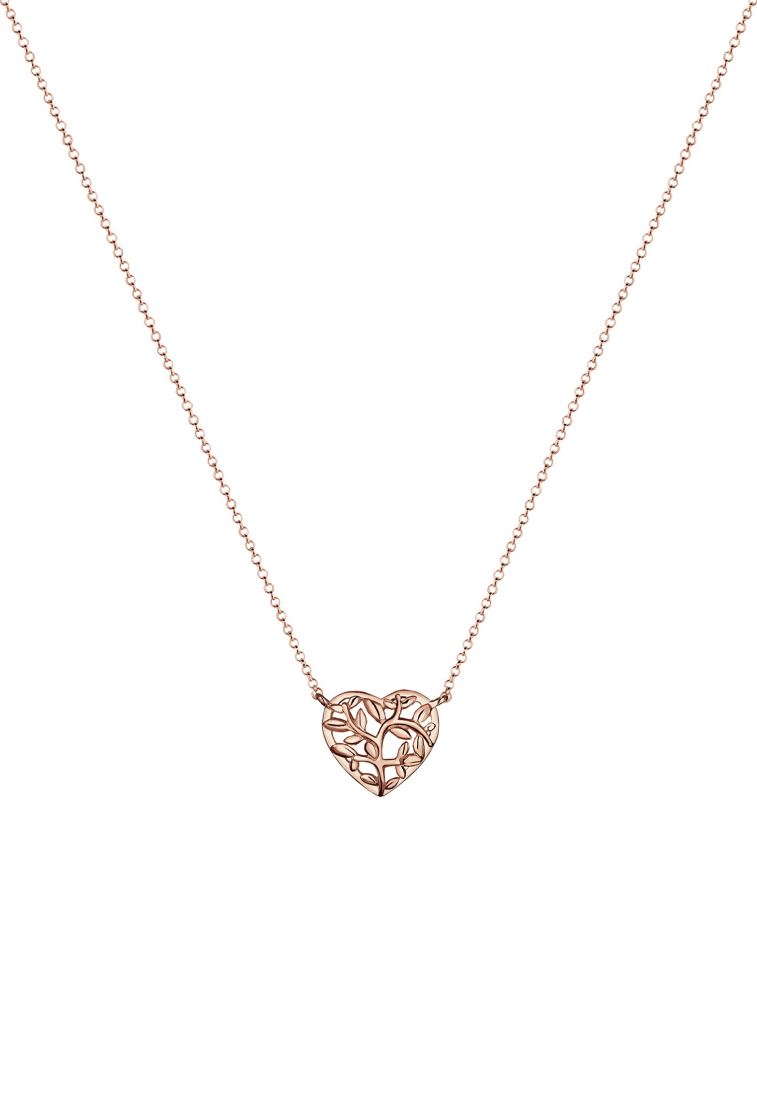 Elli Kette mit Anhänger »Halskette Anhänger Herz Lebensbaum 925 Sterling Silber«