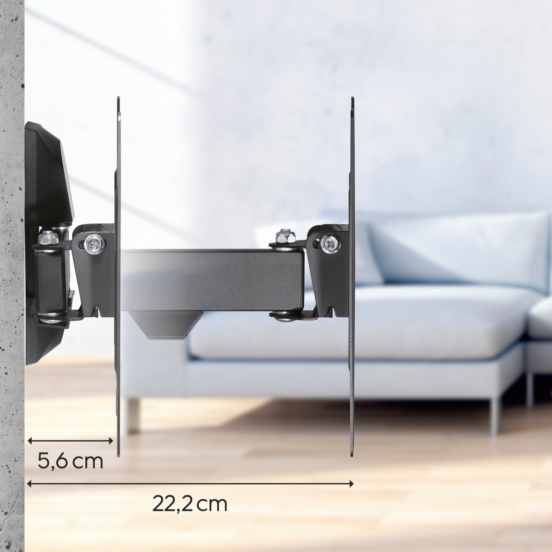 Hama TV-Wandhalterung »Halterung, schwenkbar, neigbar 48 - 122 cm (19" - 48")« bis 122 cm Zoll max. 20 kg