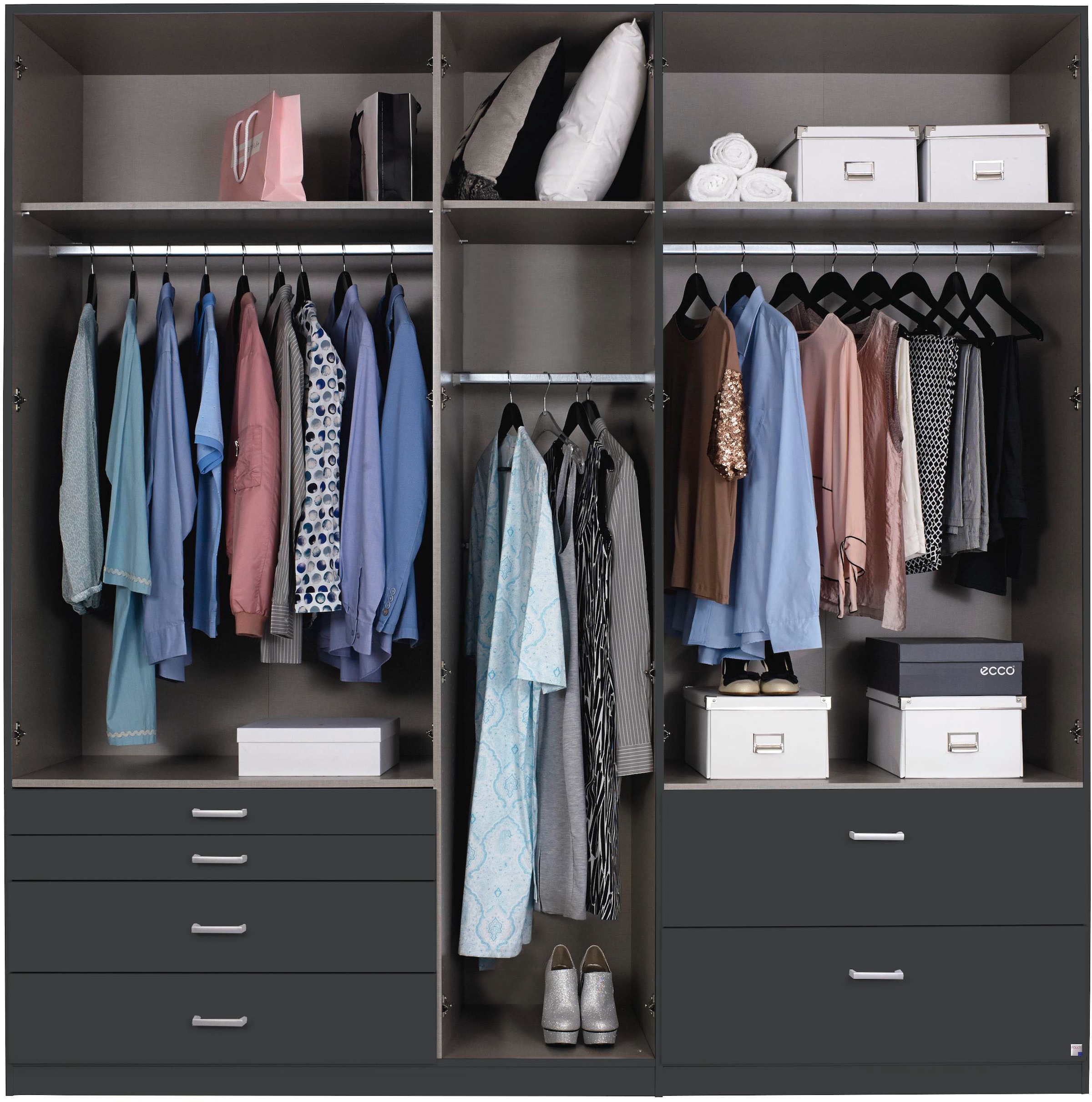 rauch Kleiderschrank »Kleiderschrank Schrank Garderobe Wäscheschrank WILDBERG« Breiten 226/271 cm, Höhen 210/229 cm,  mit 6 Schubladen, obere Schublade mit Holz-Einteilung MADE IN GERMANY