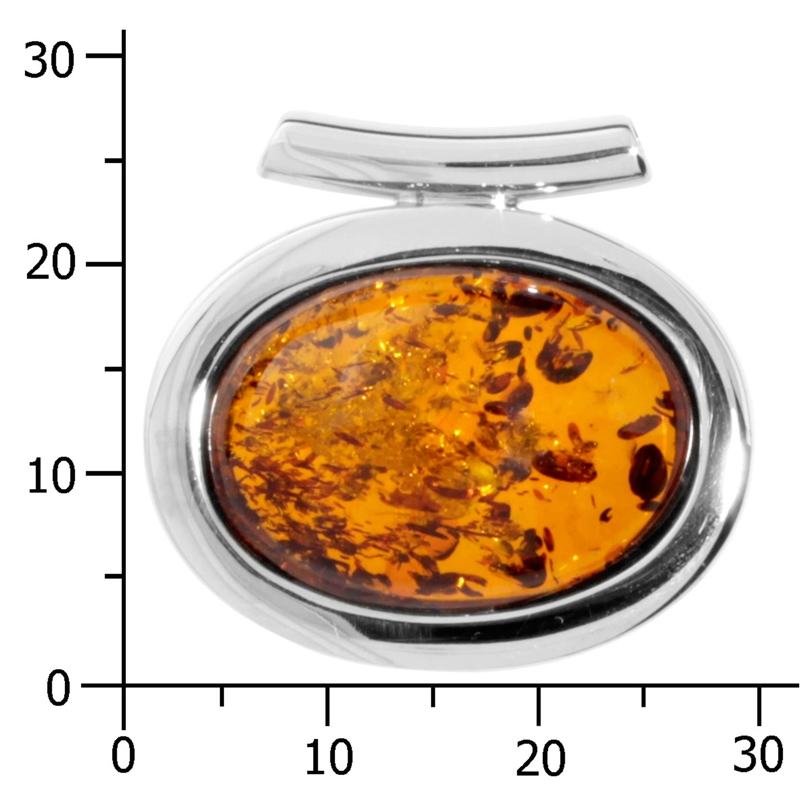 OSTSEE-SCHMUCK Kettenanhänger »- Birte 24 mm - Silber 925/000 - Bernstein«