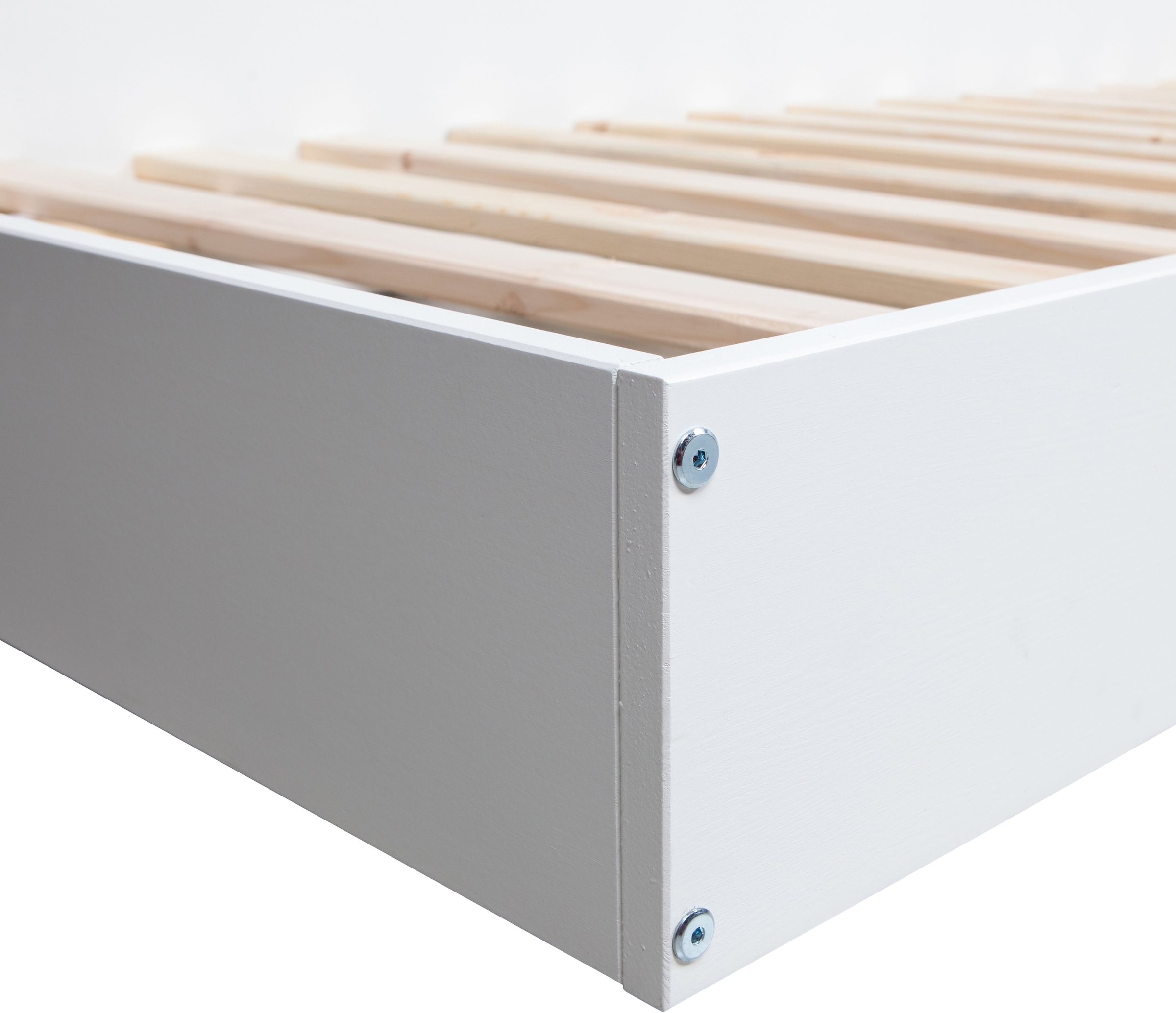 WOOOD Stauraumbett »Connect FSC®-Kiefernholz mit Schiebetür und Stauraum 213x118x60 cm« Einfach zu montierbar, Matratzenmaß 90x200 cm, Pfleiglicht