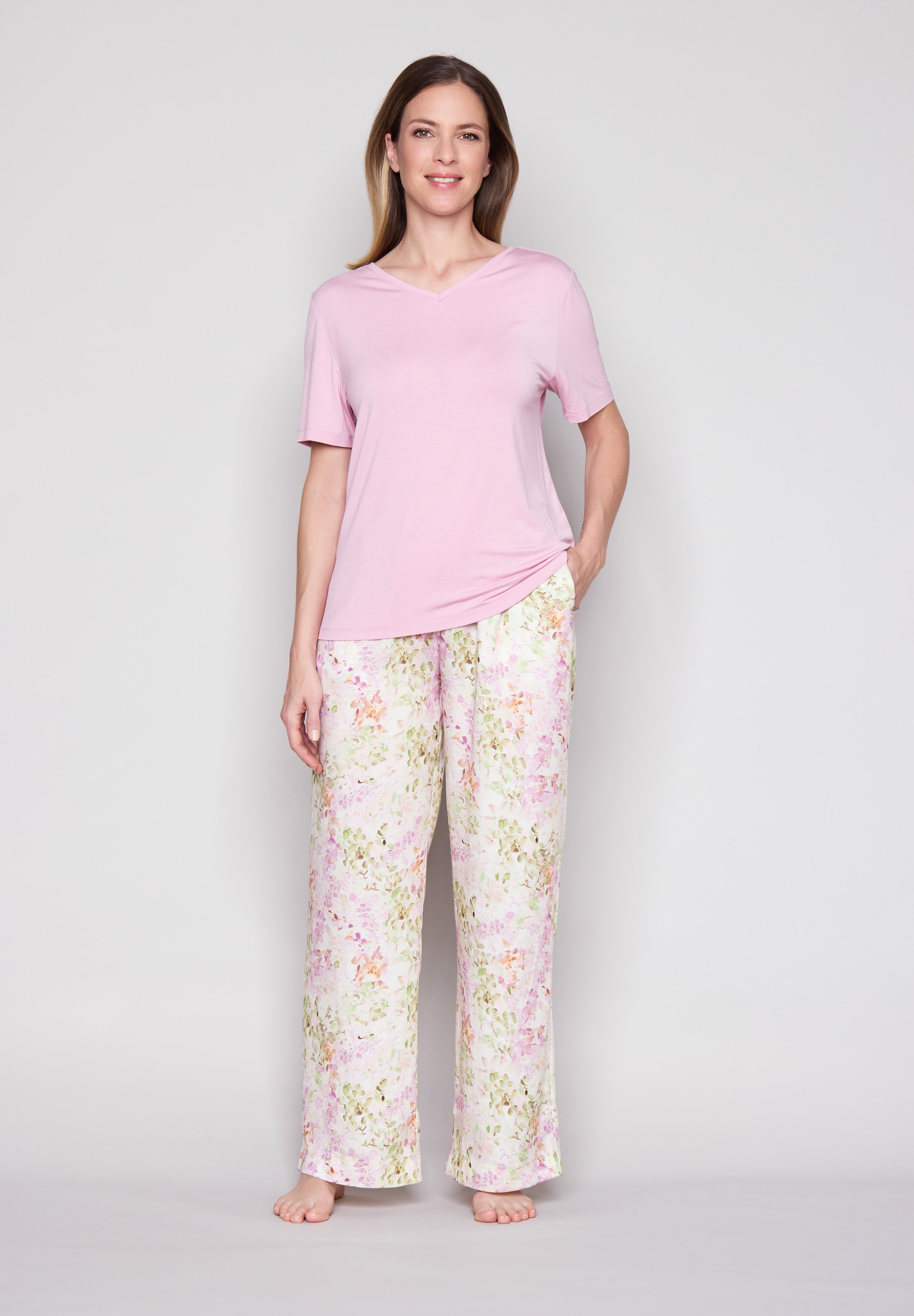 JOOP! Pyjamaoberteil mit V-Ausscshnitt und kurzem Arm