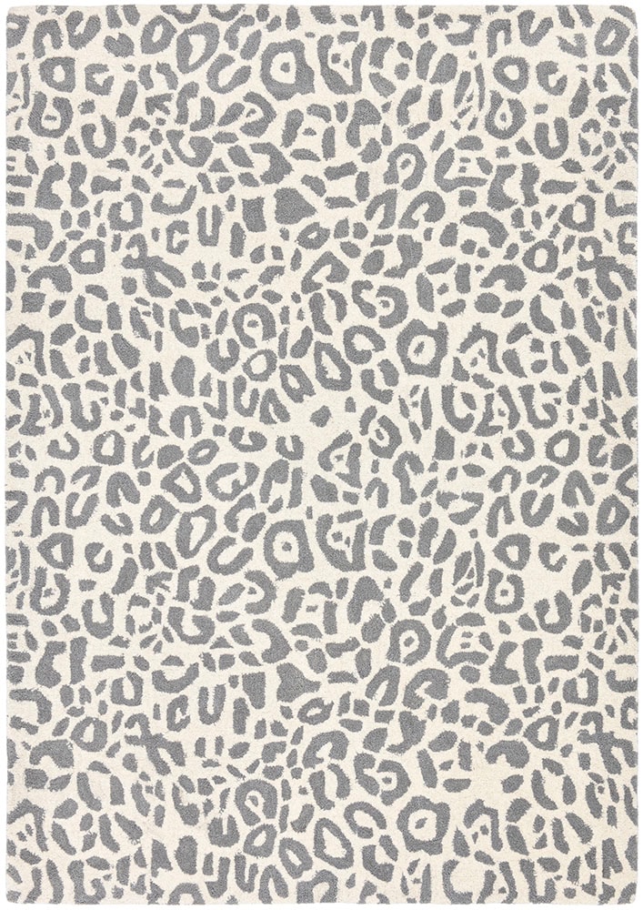 OTTO home Wollteppich »Gabbo Leo, Leopardenmuster, handgearbeitet« rechteckig 14 mm Höhe reine Wolle, Uni, Wohnzimmer, Schlafzimmer, Esszimmer