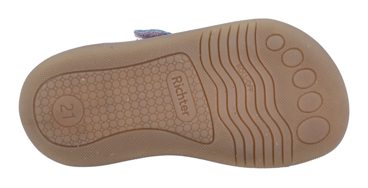 Richter Barfußschuh »Samy«  Kinderschuh im Konstrastlook, Größenschablone zum Download