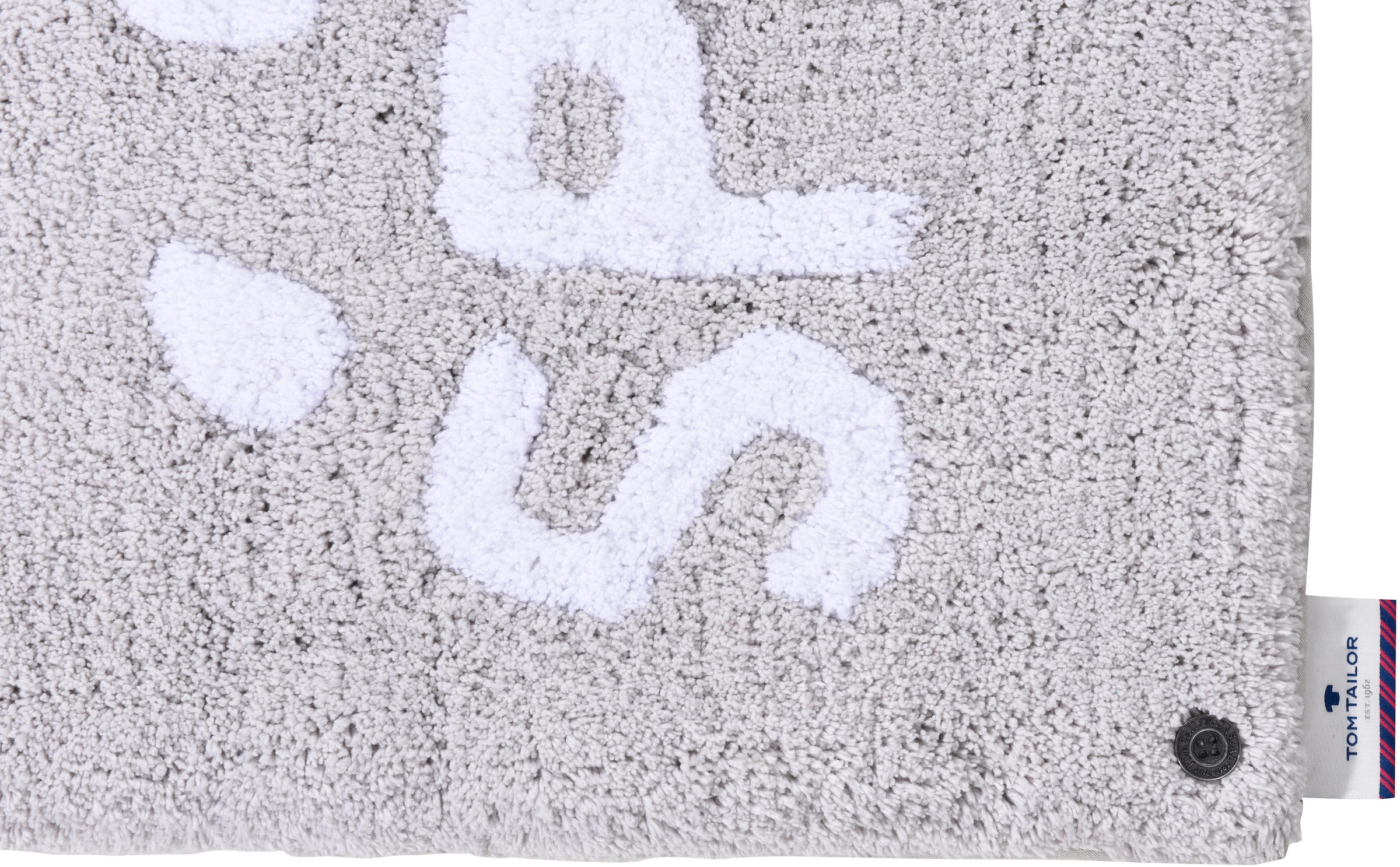 TOM TAILOR HOME Badematte »Cotton Splash«, rutschhemmend beschichtet, fußbodenheizungsgeeignet-strapazierfähig, Uni Farben, mit Spruch, reine Baumwolle, besonders weich und flauschig