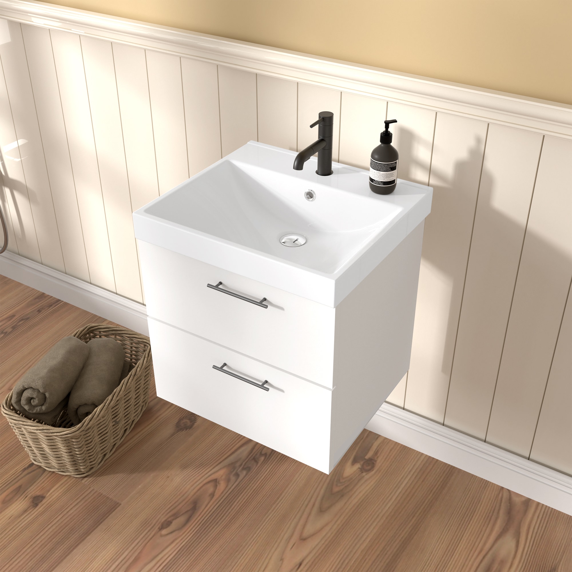 welltime Einbauwaschbecken »Trento Deluxe« Mit Nano Glasur in 51,61,81,101 und 121cm erhältlich.