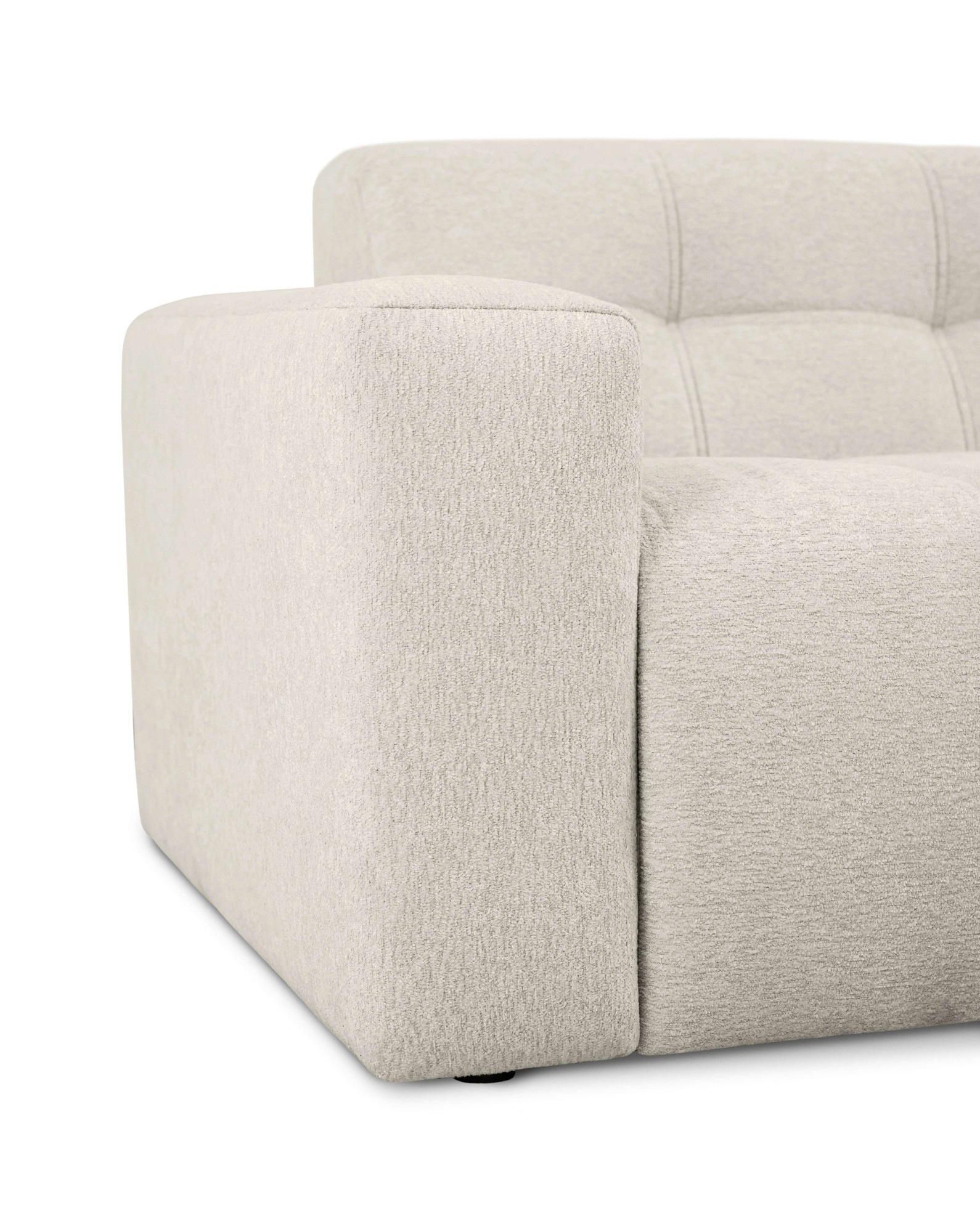 OTTO home Ecksofa »Tapley« Breite 221 cm,Boucle, Struktur fein, mit Knopfsteppung, bodentief