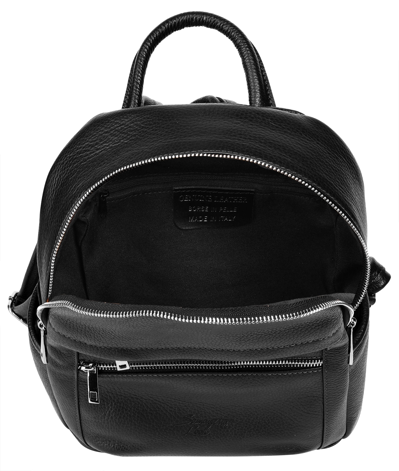Samantha Look Cityrucksack echt Leder, Made in Italy