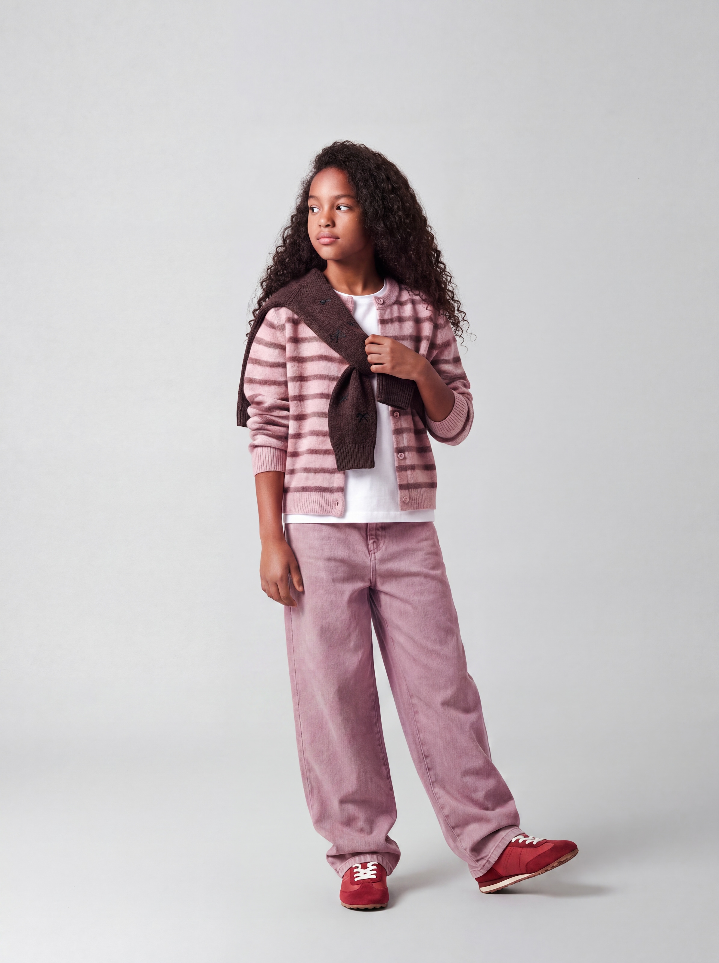 Name It Strickjacke »NKFNERINA LS KNIT CARD« Materialmix, regular fit