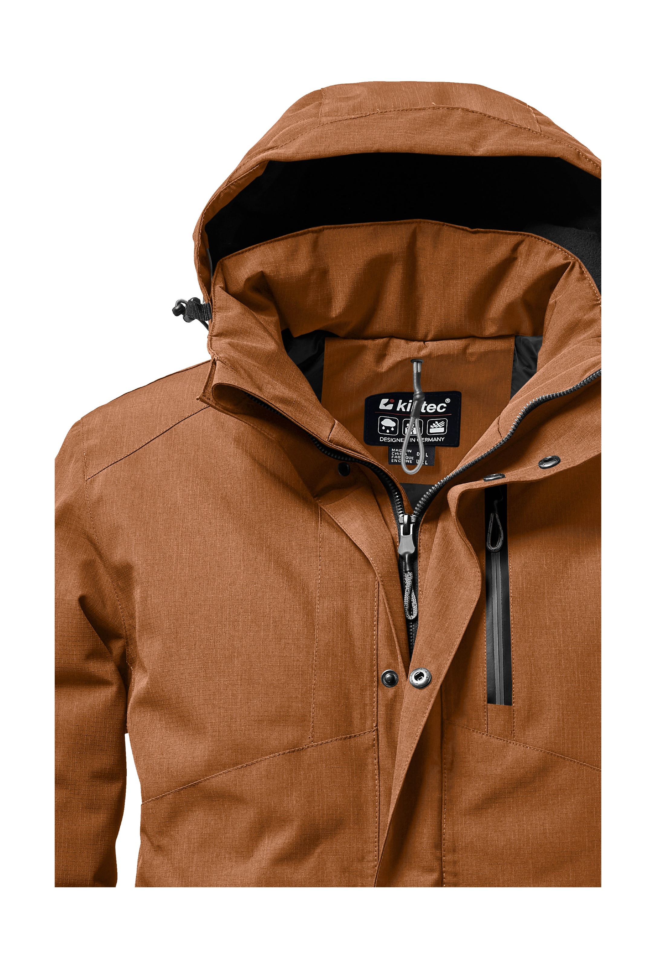 Killtec Outdoorjacke »KOW 161 MN JCKT«, Wasser- und winddichte Funktionsjacke mit abnehmbarer Kapuze