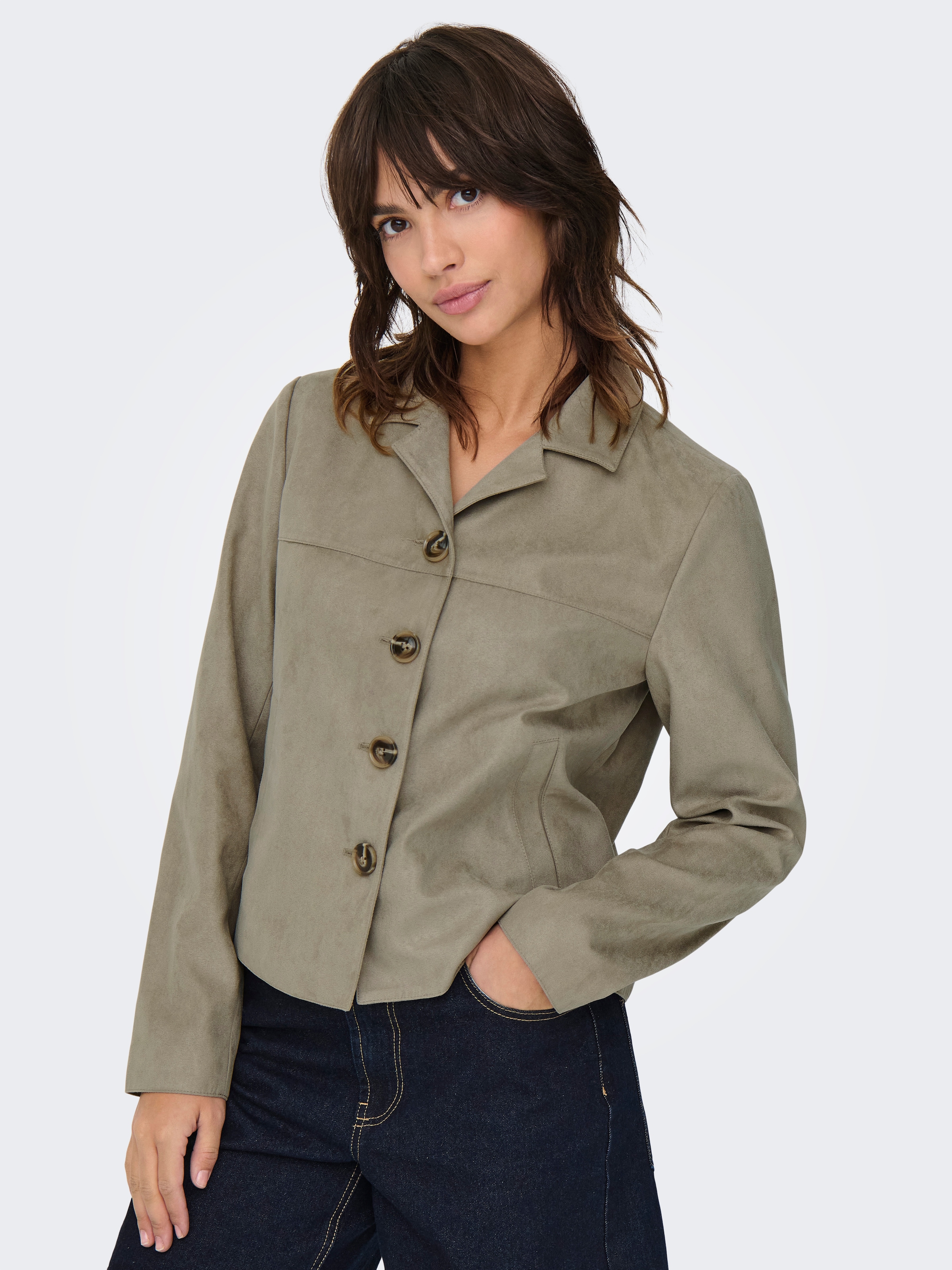 JDY Lederimitatjacke »JDYNICO FAUX SUEDE JACKET OTW SGO NOOS« Kunstfaser