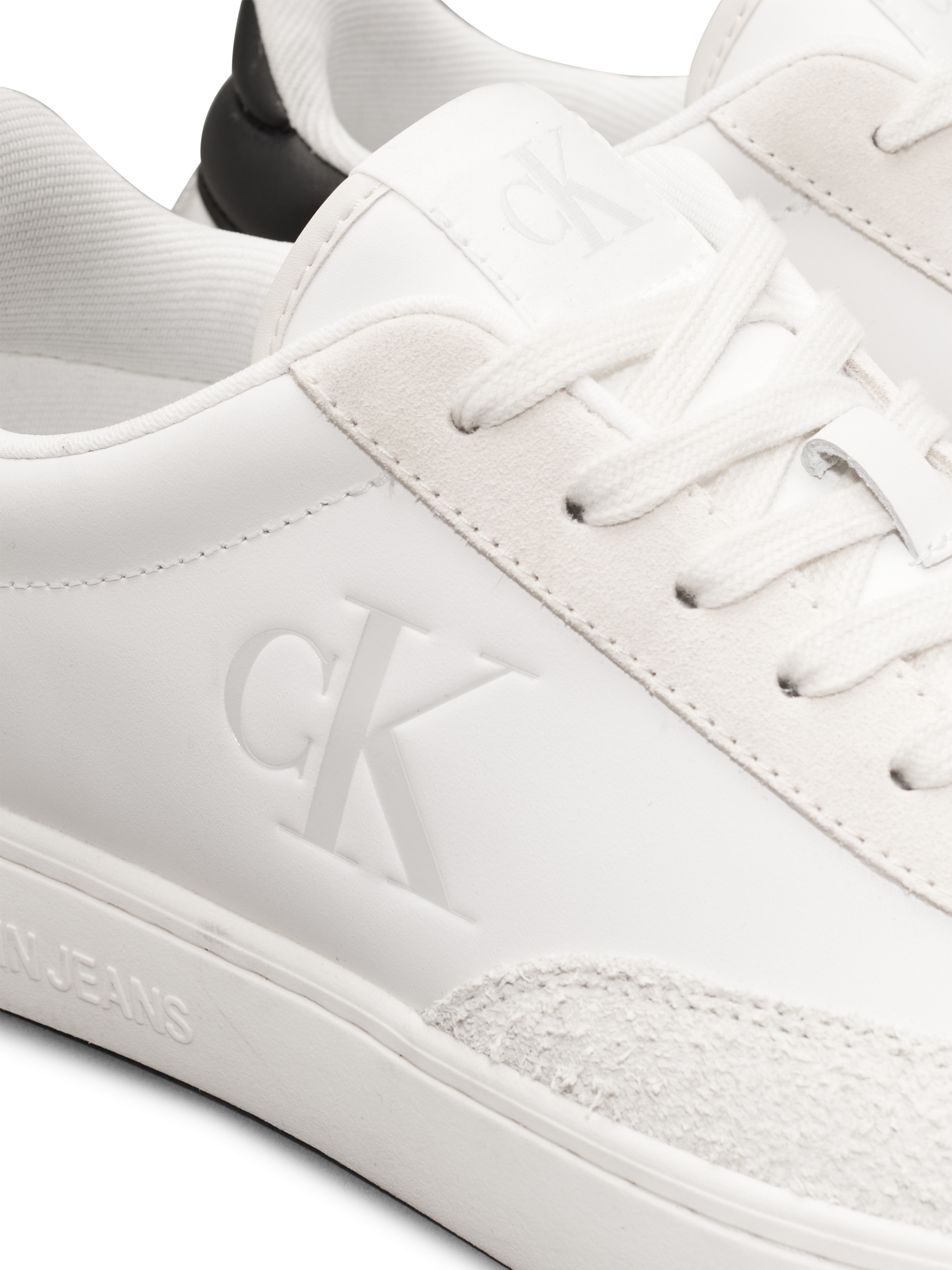 Calvin Klein Jeans Plateausneaker »CLASSIC CUPSOLE LOW MG MIX«, Schnürschuh, Halbschuh, Freizeitschuh mit gepolstertem Schaftrand