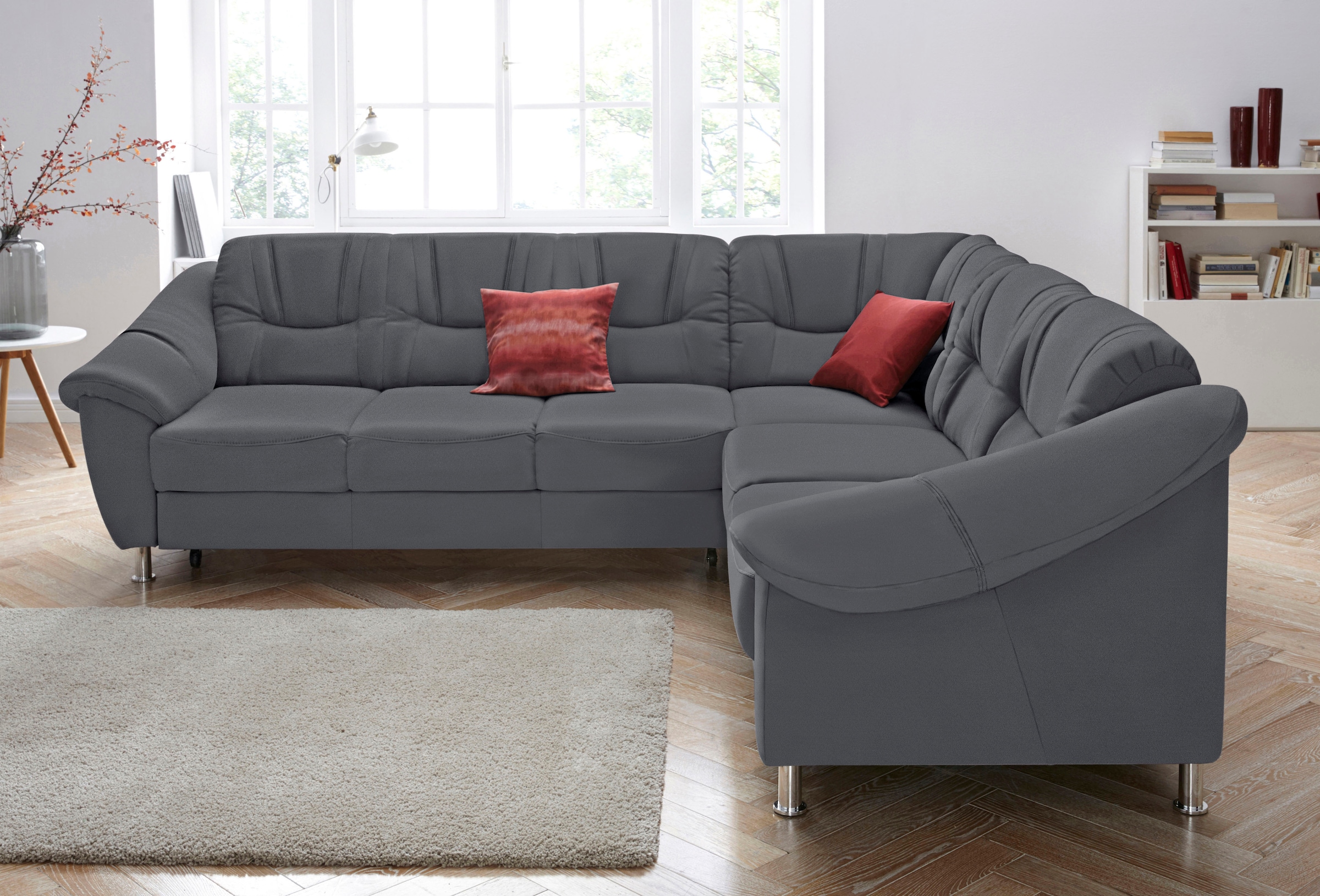 sit&more Ecksofa »Salsa L-Form«, mit Federkern, wahlweise mit Bettfunktion