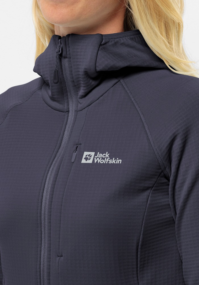 Jack Wolfskin Fleecejacke »KOLBENBERG HOODED FZ W«, mit Kapuze