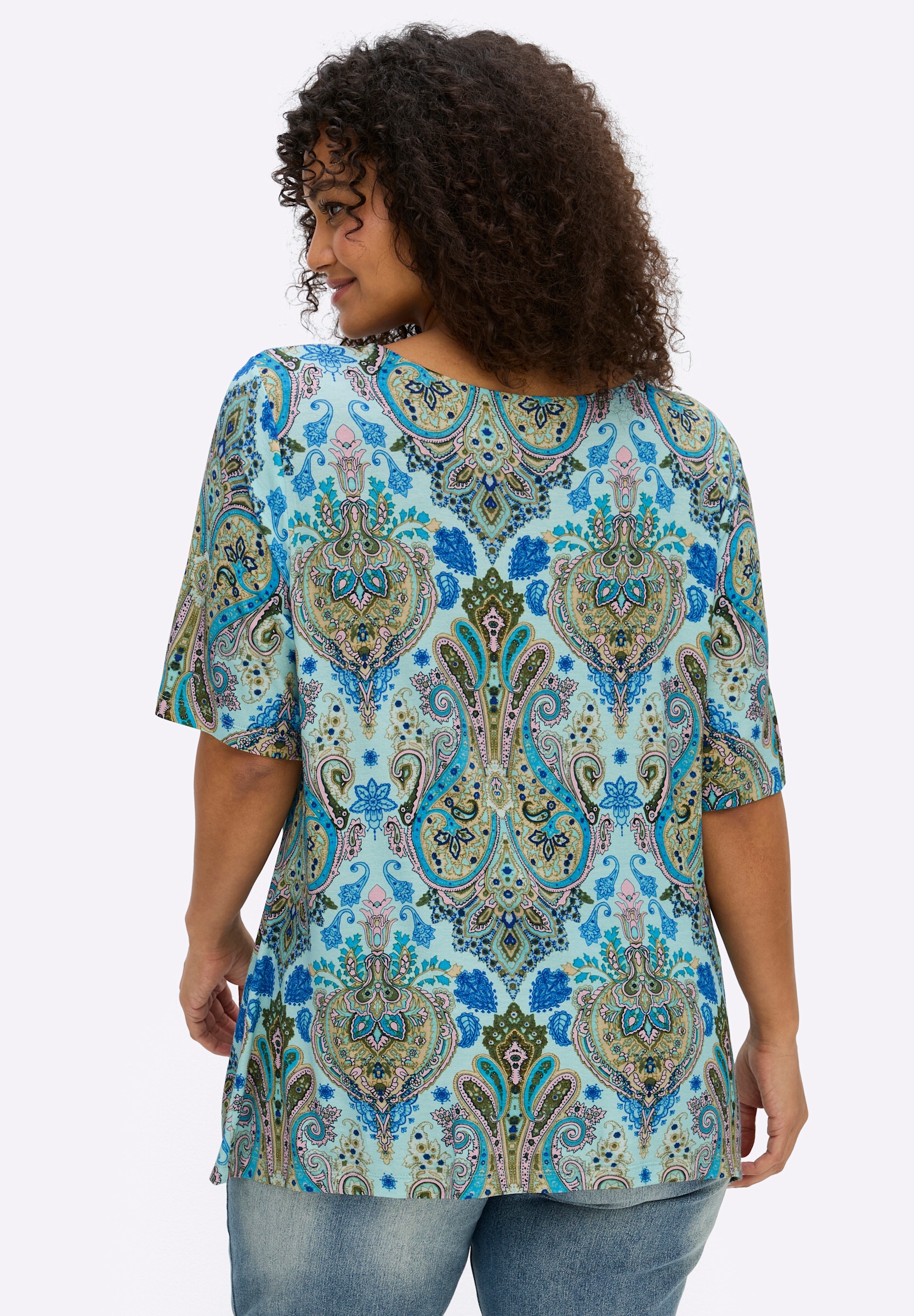 sheego by Joe Browns T-Shirt »T-Shirt Print-Shirt mit herzförmigem Ausschnitt«
