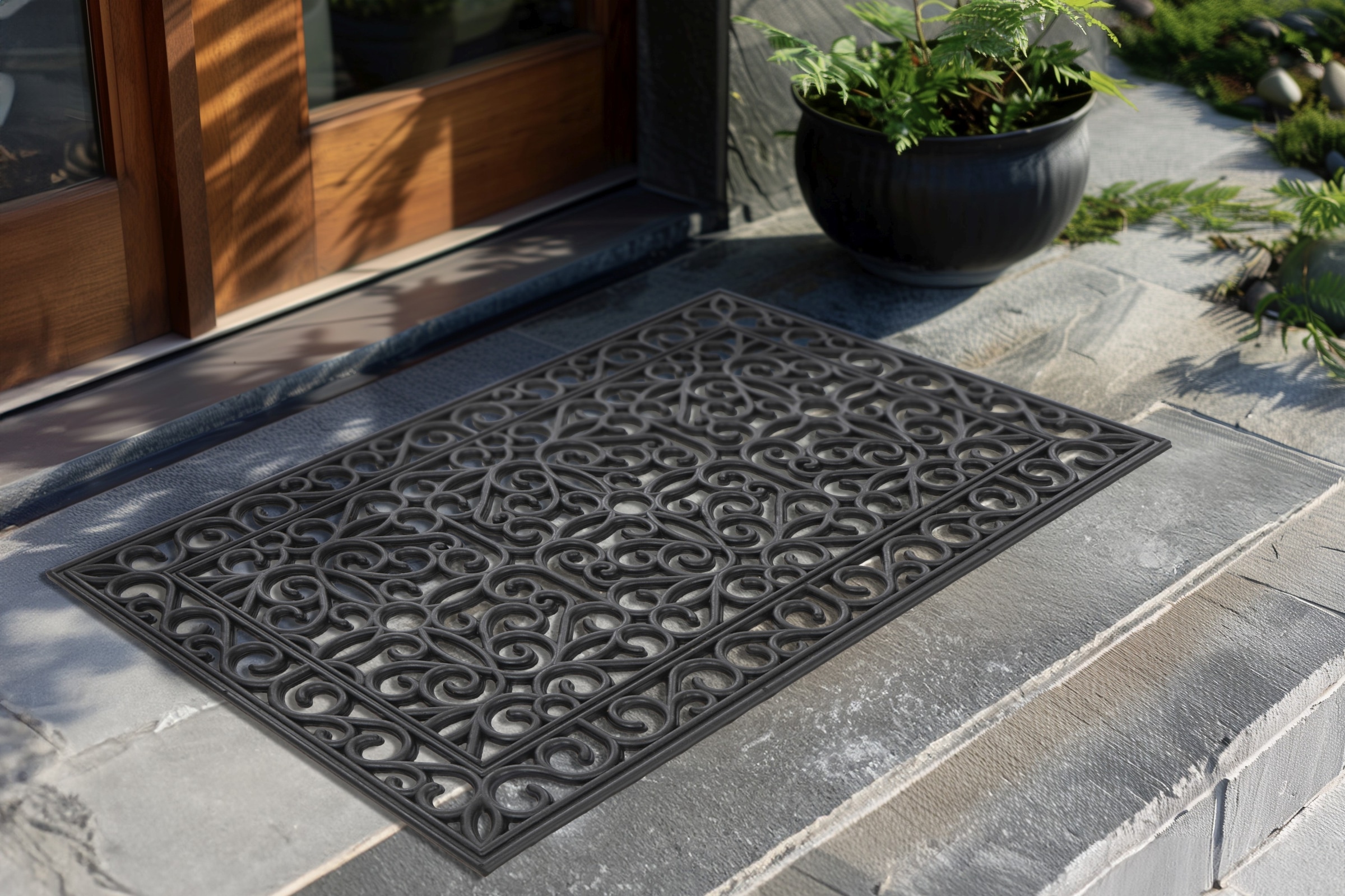 Kayoom Fußmatte »Everyday 125« rechteckig 8 mm Höhe Türmatte, Gummi, Eingang, Welcome