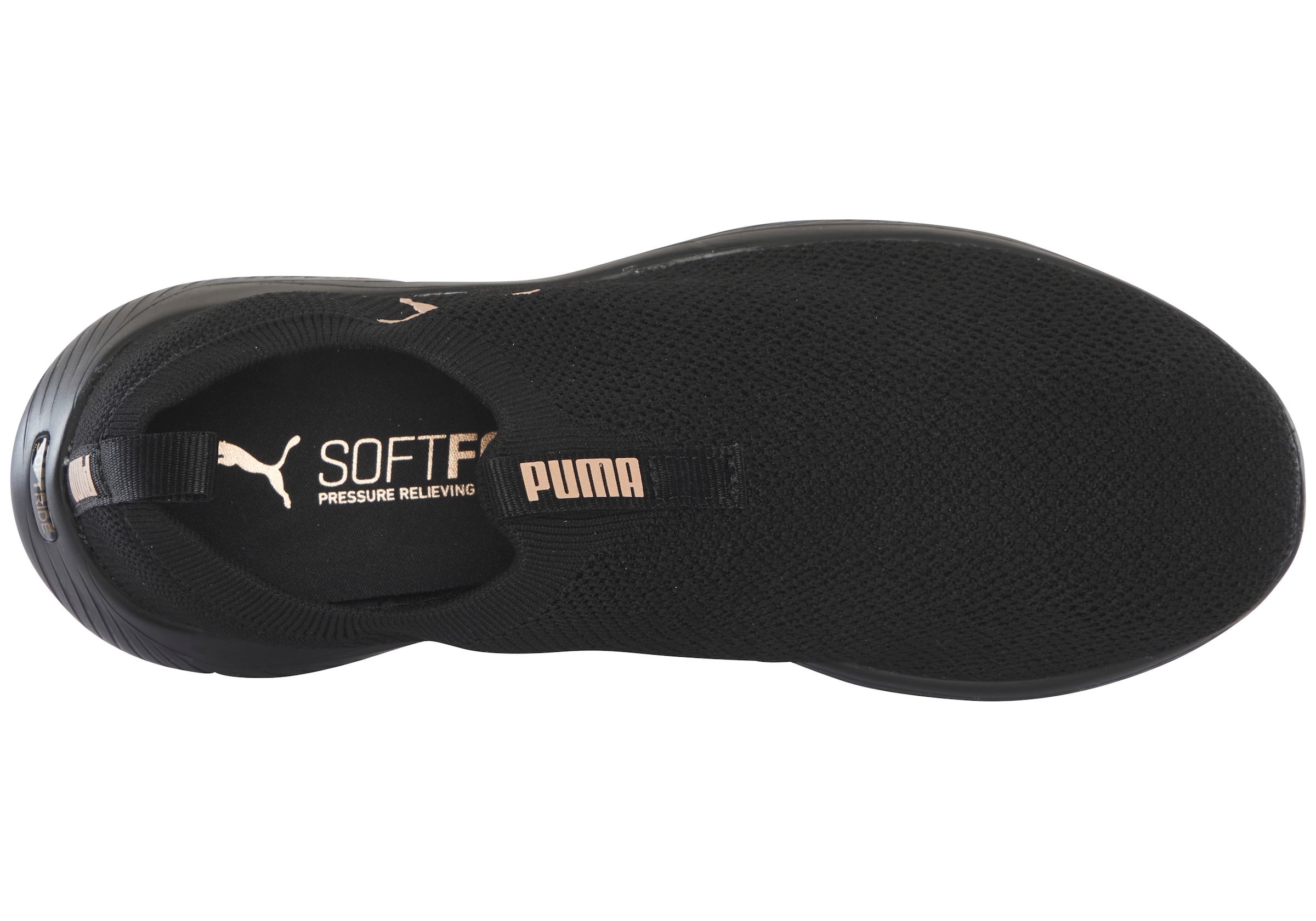 PUMA Slip-On Sneaker »SOFTRIDE REMI SLIP-ON KNIT WN'S«  für Sport, mit SOFTFOAM+ Dämpfung, aus gestricktem Textil