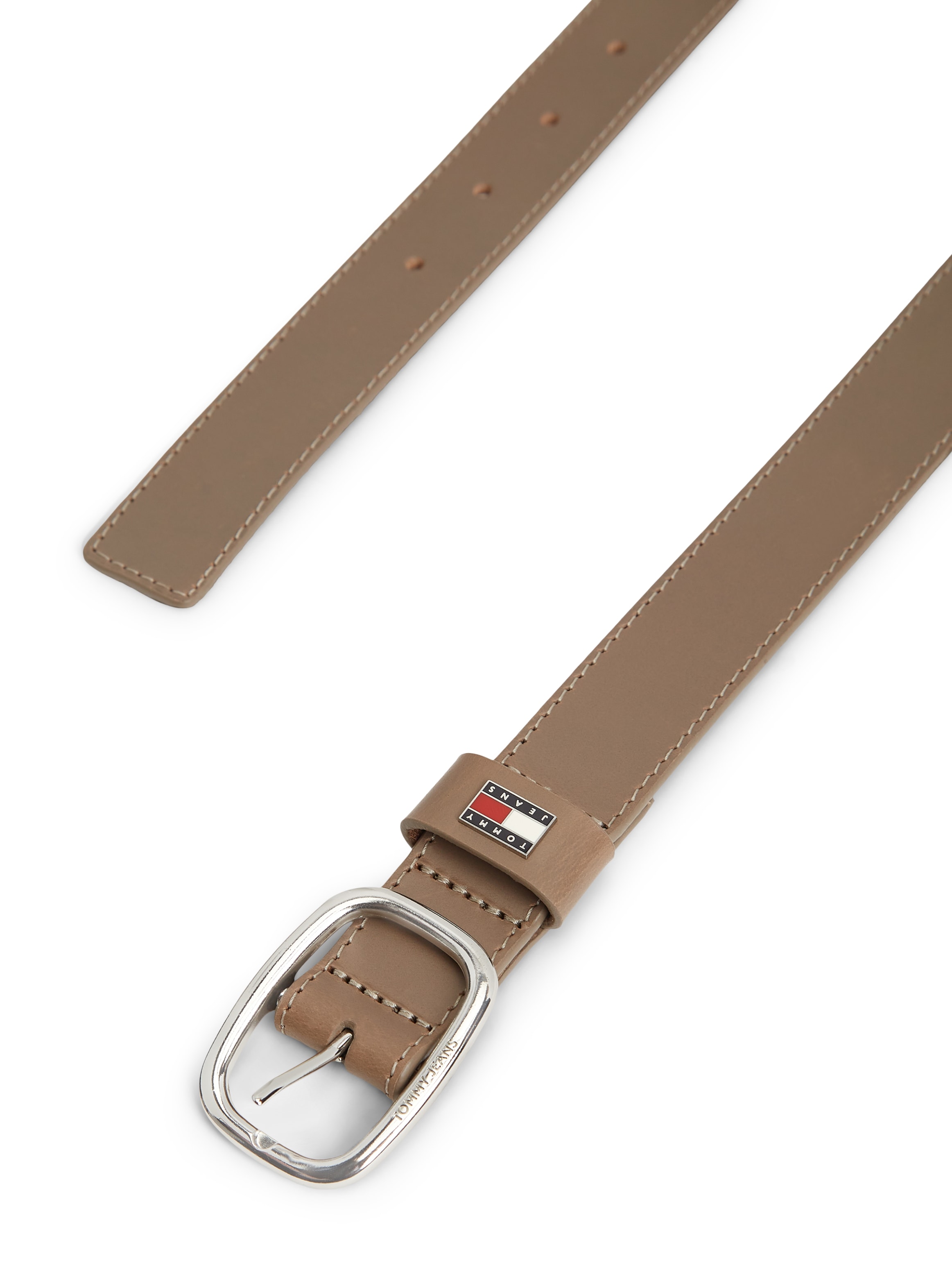 Tommy Jeans Ledergürtel »TJW OVAL 3.0 cm breit« Ovale Einfachdornschließe und Logo am Verschluss