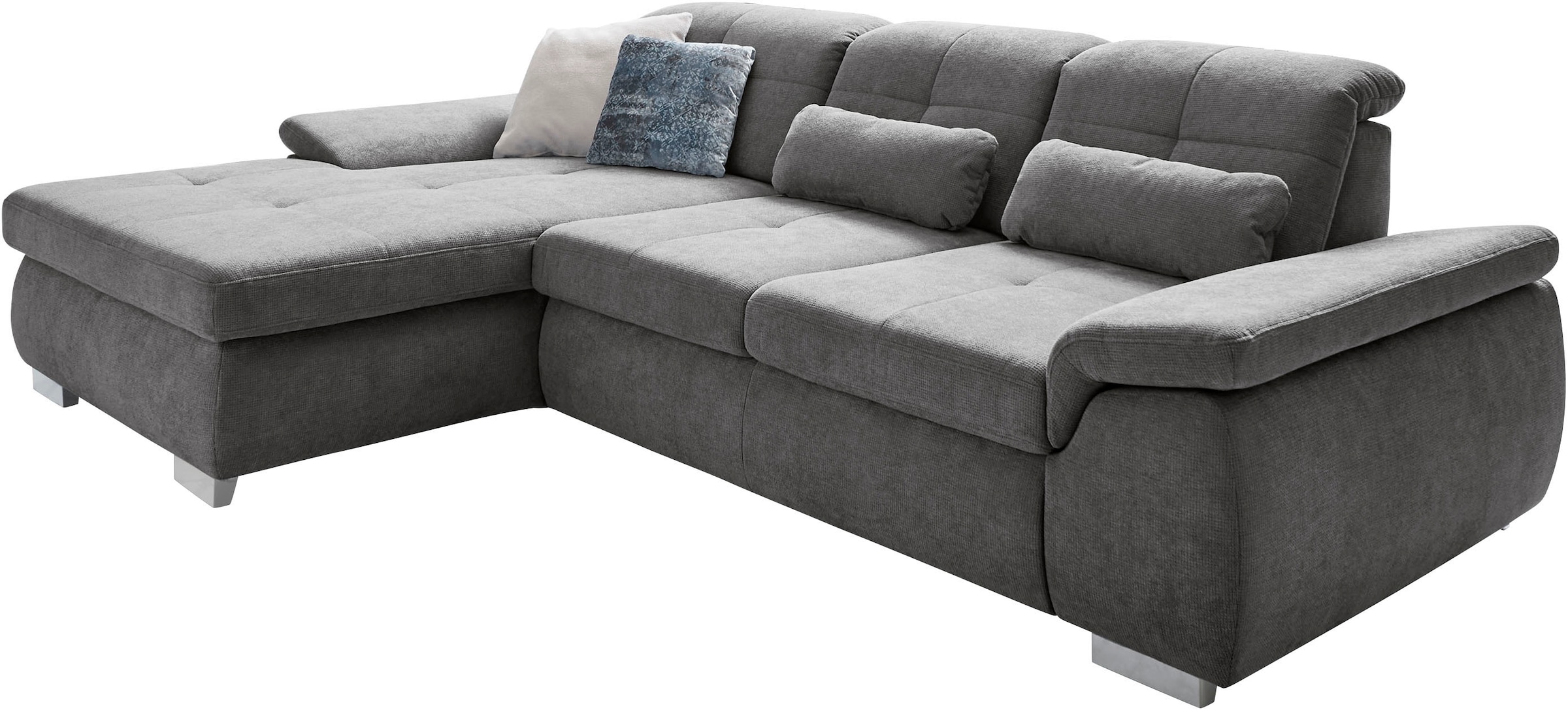 Die PlanBar Ecksofa »MP-IN16037 L-Form, Breite 289 cm, mit Federkern-Polsterung« mit Sitztiefenverstellung & Zierkissen