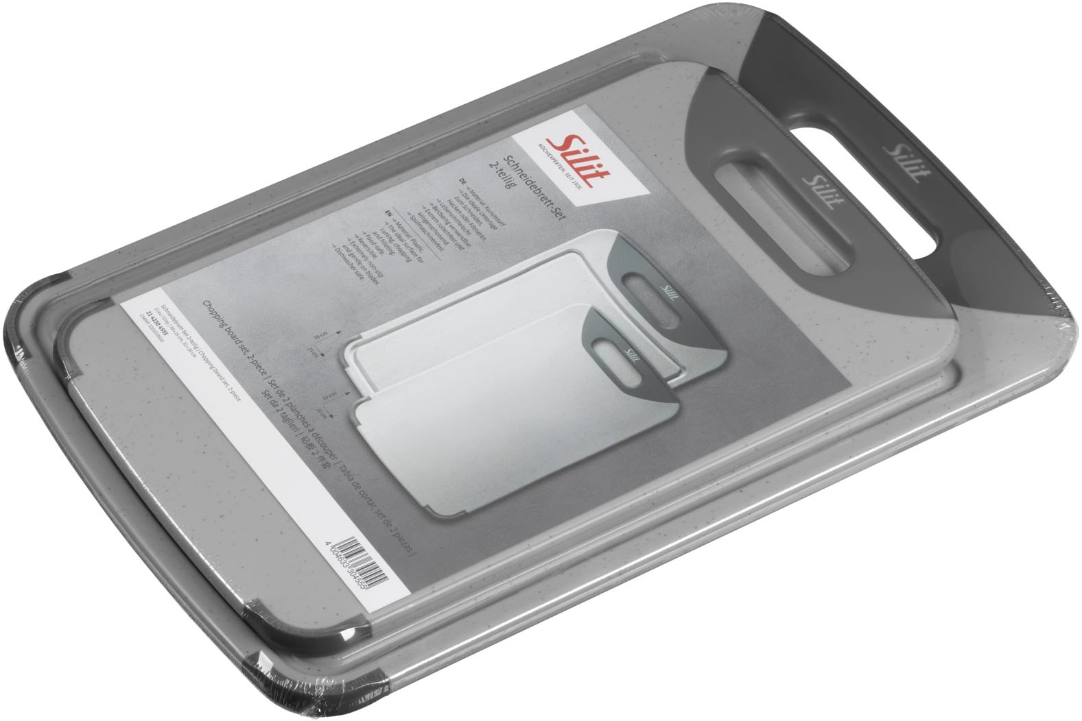 Silit Schneidebrett, (Set, B/L: 25/38 und 20/32 cm), rutschfest, beidseitig nutzbar