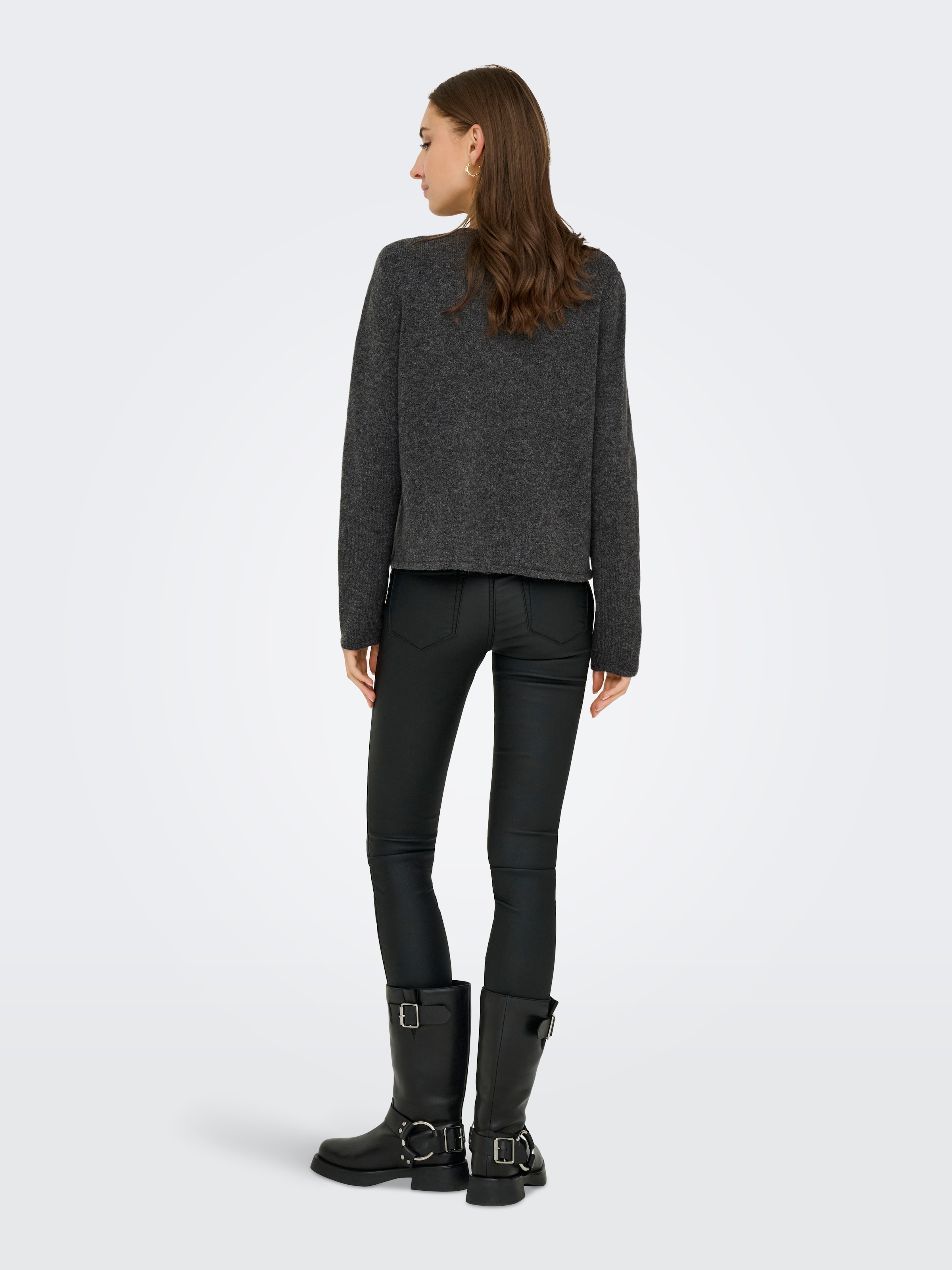 JDY Strickjacke »JDYRUE LIFE L/S ONEBUTTON CARDI KNT NOOS« Materialmix