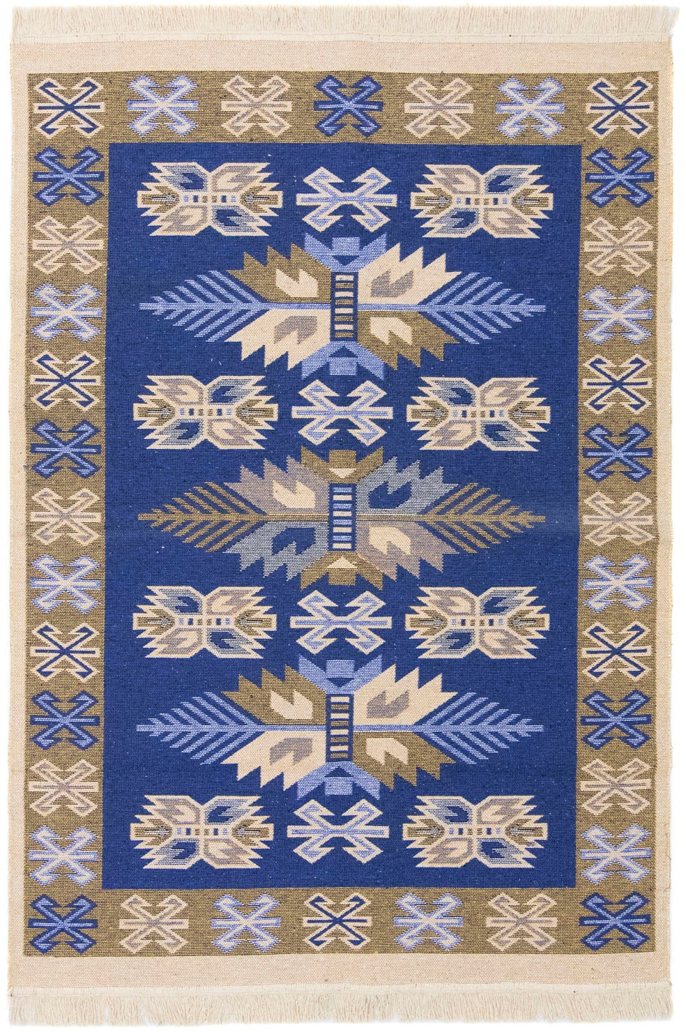 morgenland Wollteppich »Kelim Teppich Gizeh«, rechteckig, 5 mm Höhe, reine Baumwolle