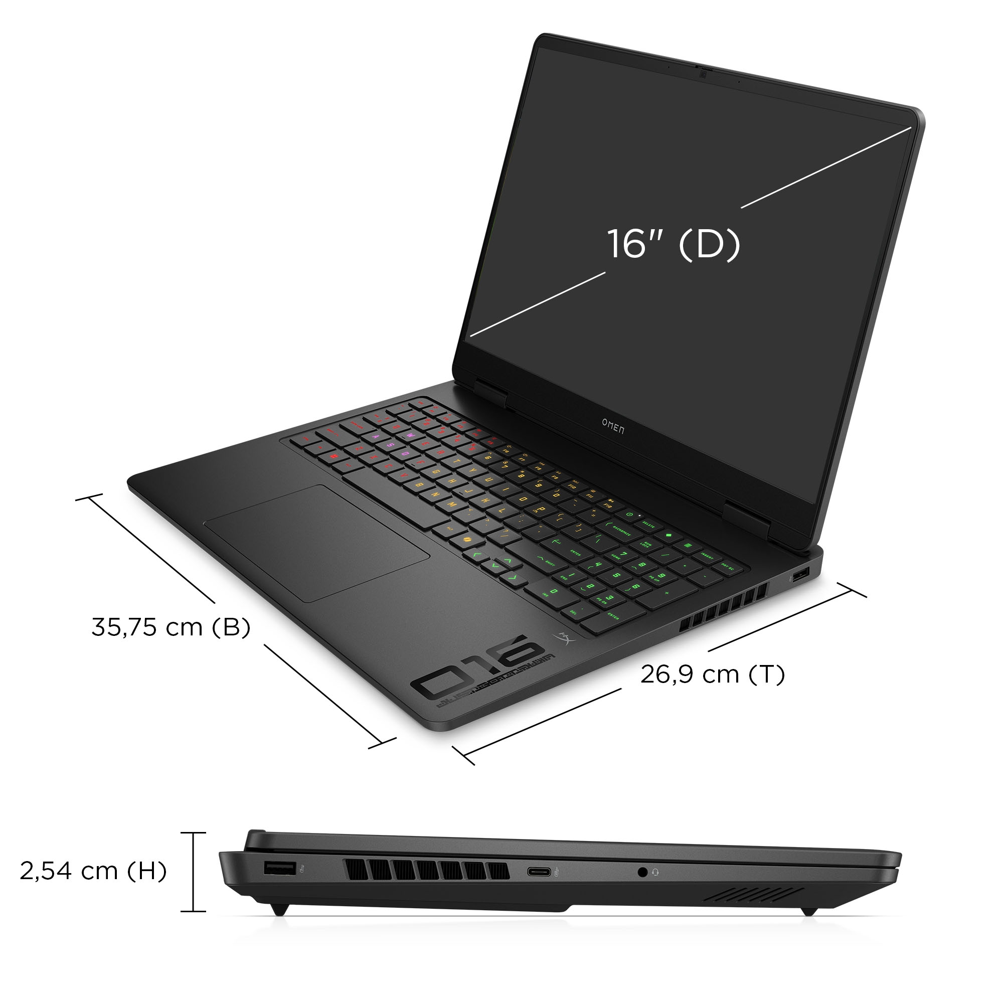 HP Gaming-Notebook »OMEN 16-am Intel« 40,6 cm / 16 ″ Intel Ultra 7 GeForceRTX5060 2.000 GB SSD