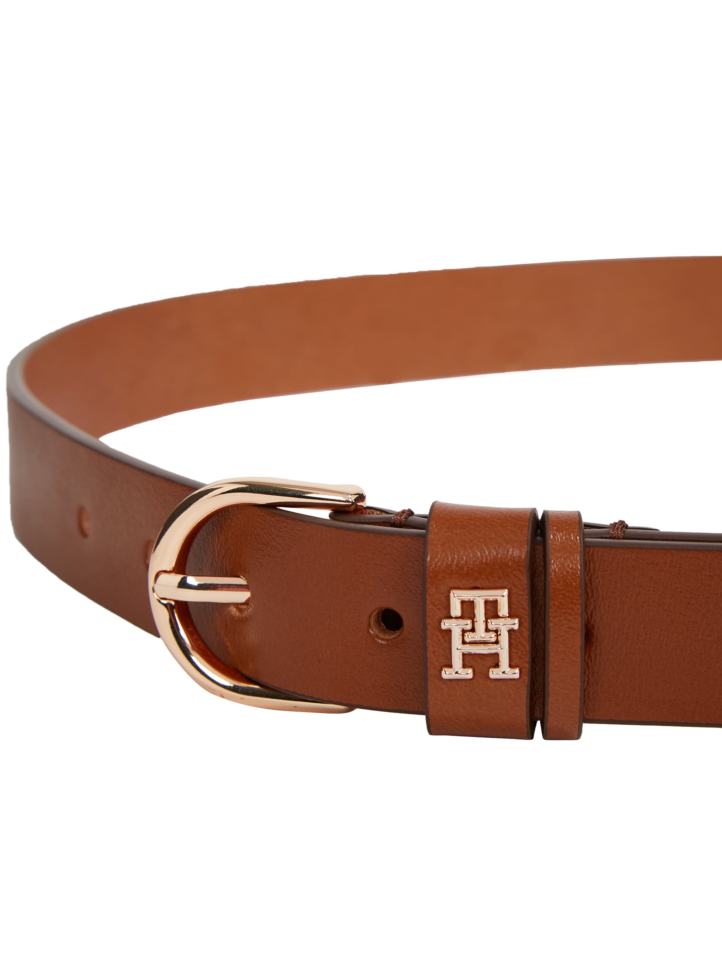 Tommy Hilfiger Ledergürtel »ESSENTIAL EFFORTLESS 2.5«, Logoemblem, weiche Haptik, ovale Einfachdornschließe