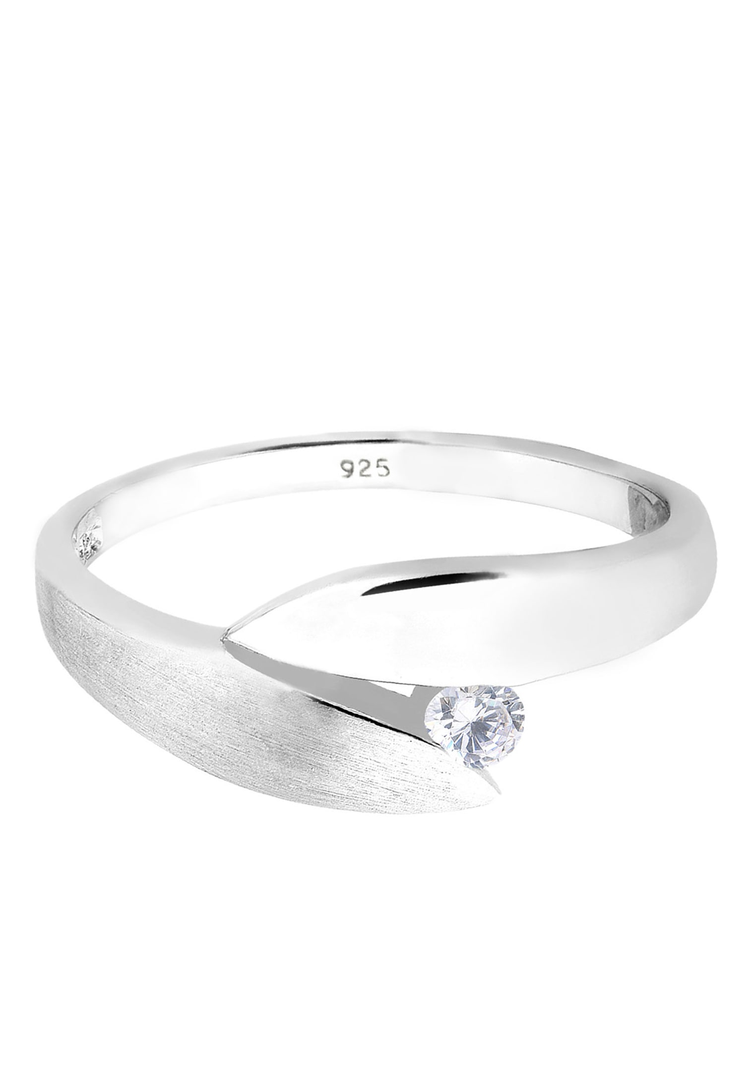 Elli Silberring »Ring Solitär Wickelring Zirkonia 925 Silber«