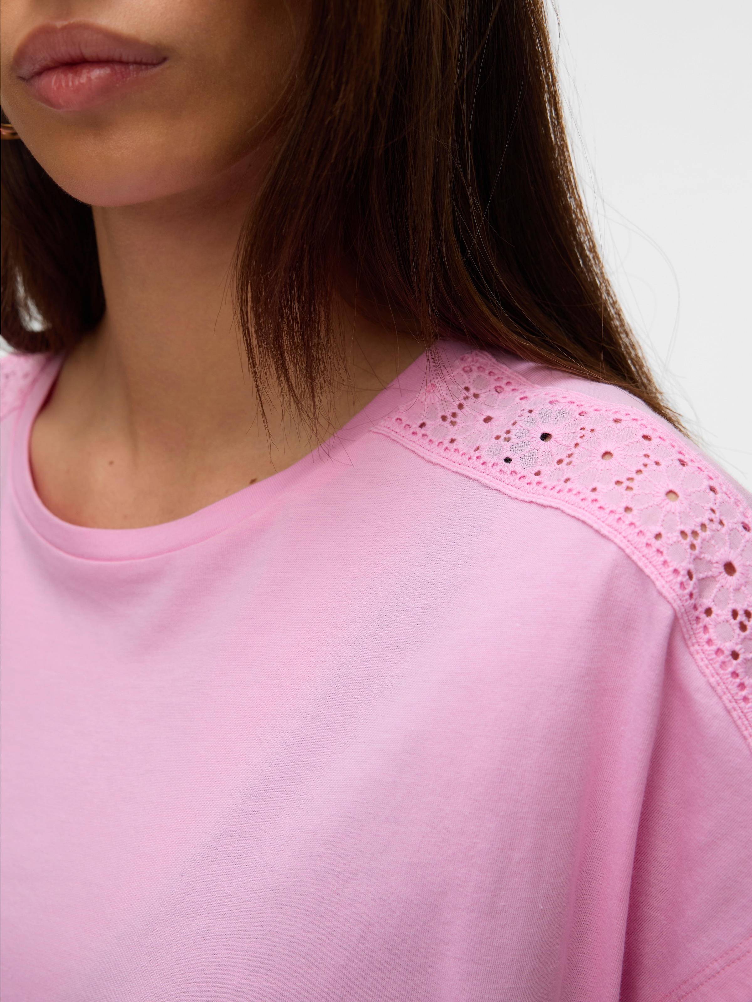 Vero Moda Kurzarmshirt »VMEMMY SS LACE TAPE TOP JRS GA NOOS«