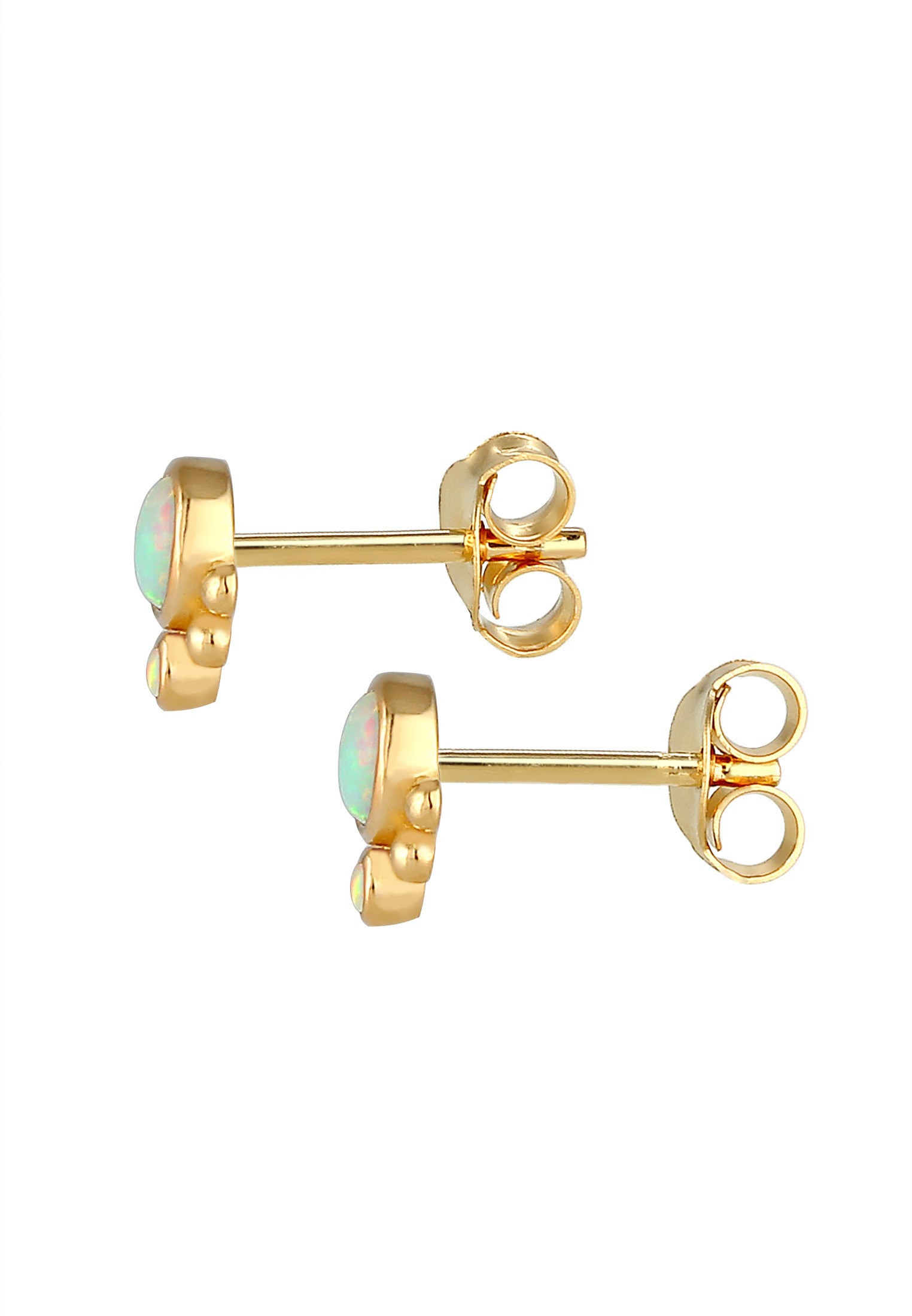 Elli Paar Ohrstecker »Ohrringe Stecker Opal Rund Klassisch 925 Silber«