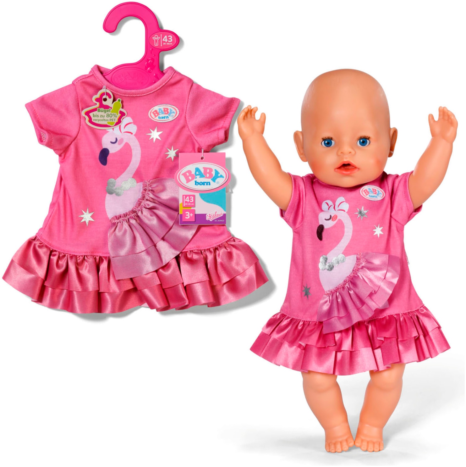 Baby Born Puppenkleidung »Kleid Flamingo 43 cm«