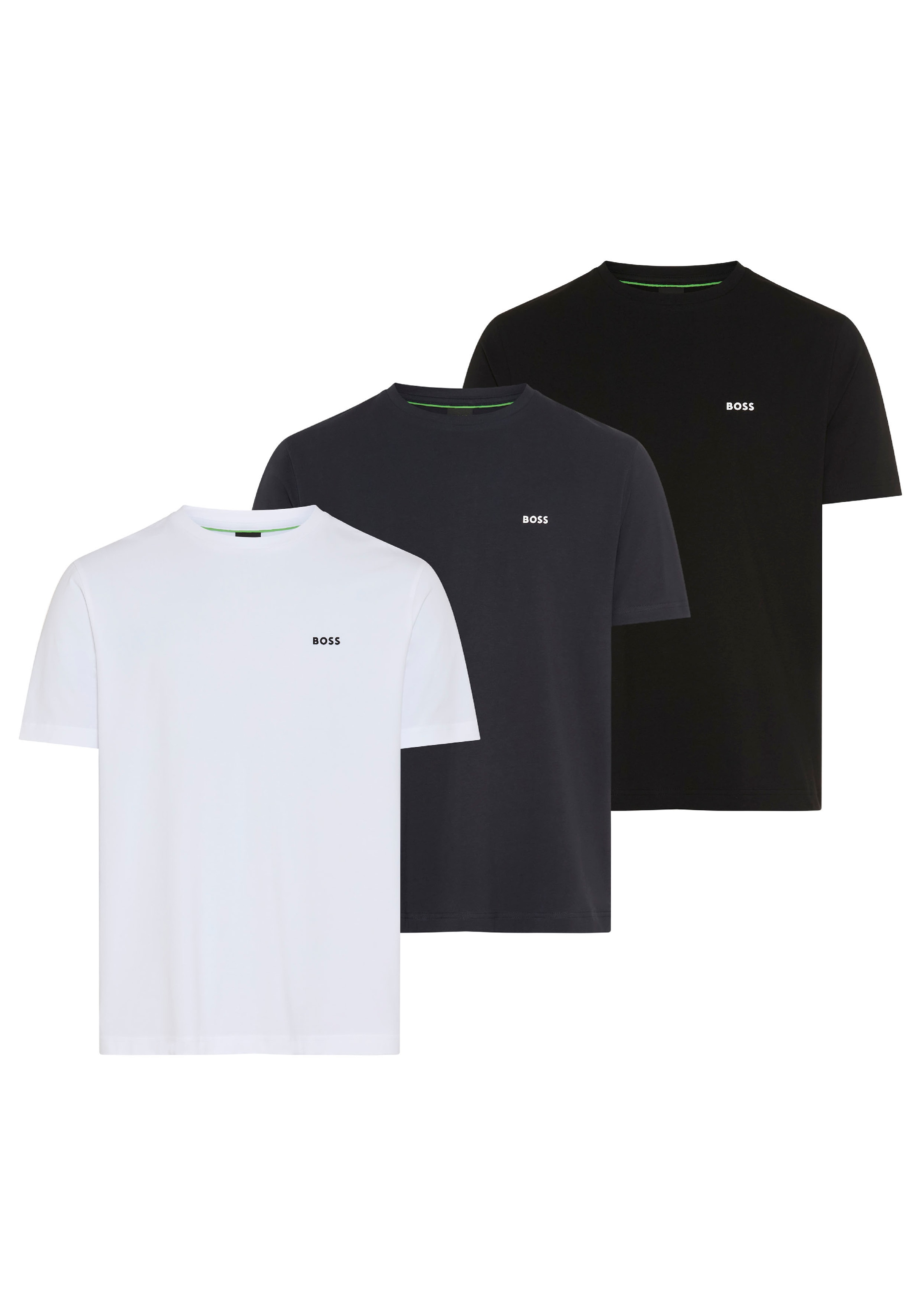 BOSS GREEN T-Shirt Packung, 3er-Pack, 3 Rundhalsausschnitt, kurze Ärmel, Regular fit, Logodruck