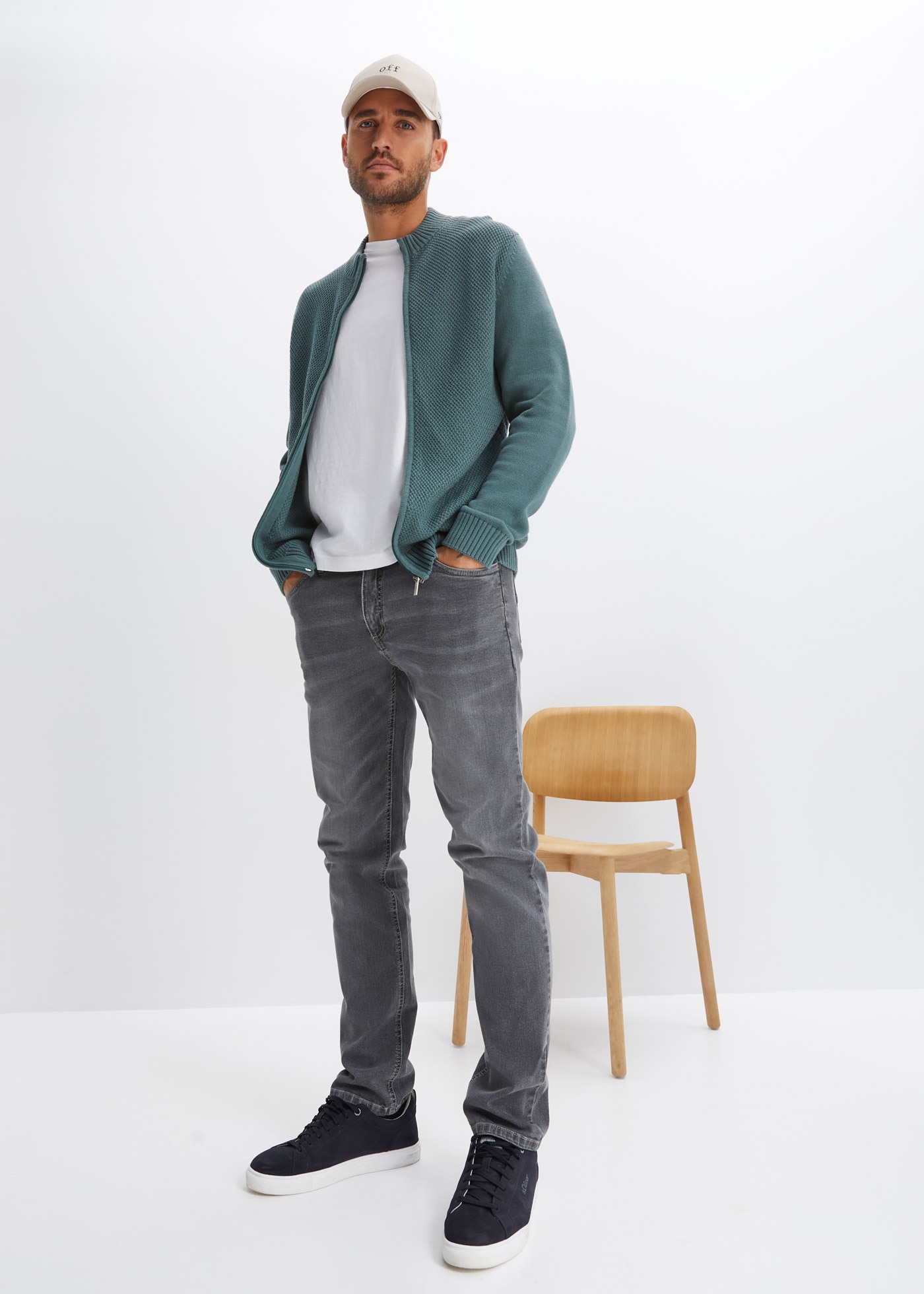 bonprix Strickjacke »Feinstrickjacke aus reiner Baumwolle« Feinstrickjacke aus reiner Baumwolle