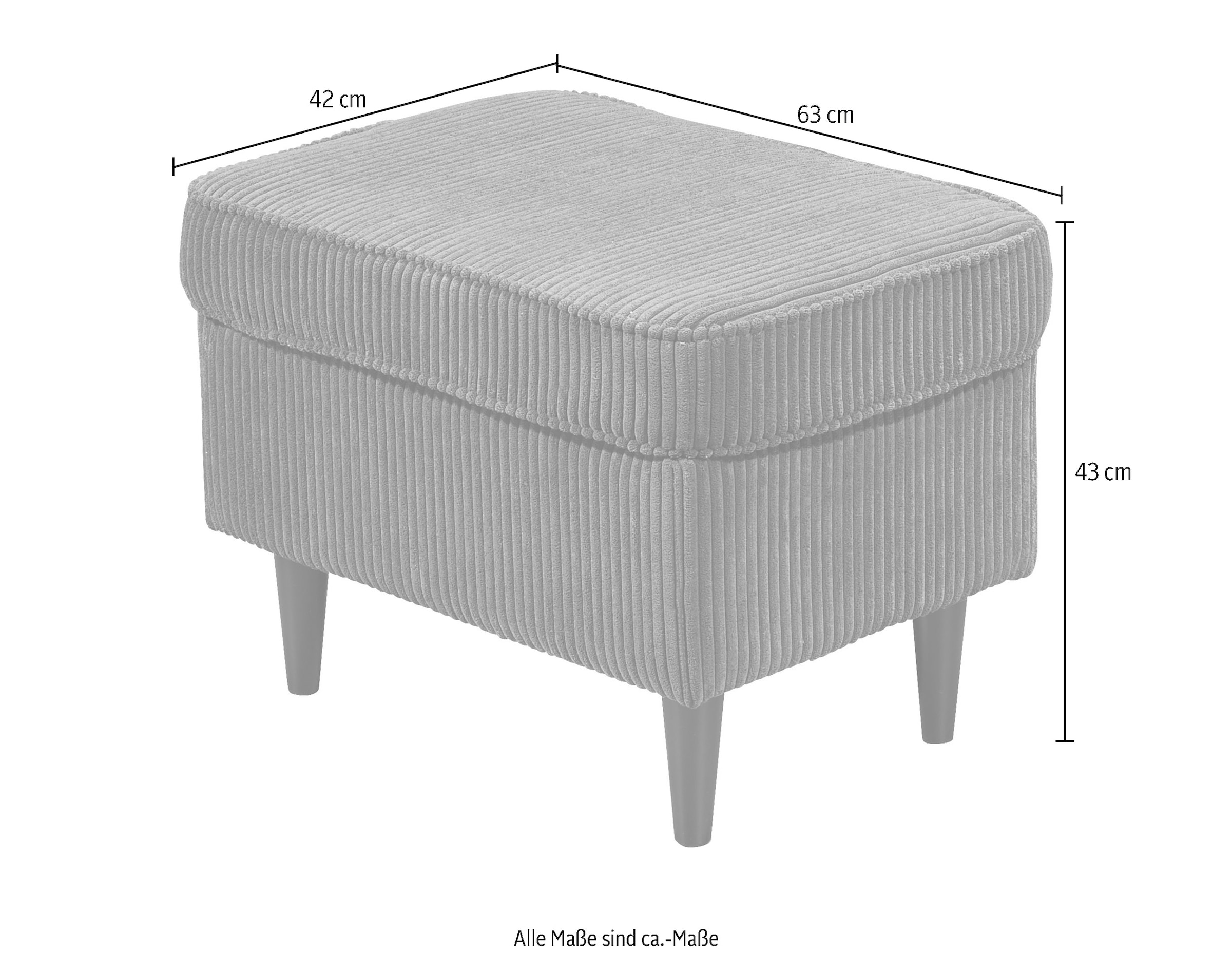 ED EXCITING DESIGN Hocker »Oskar«, mit Massivholzfüßen