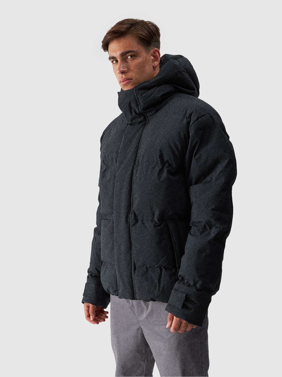 4F Steppjacke, mit Kapuze