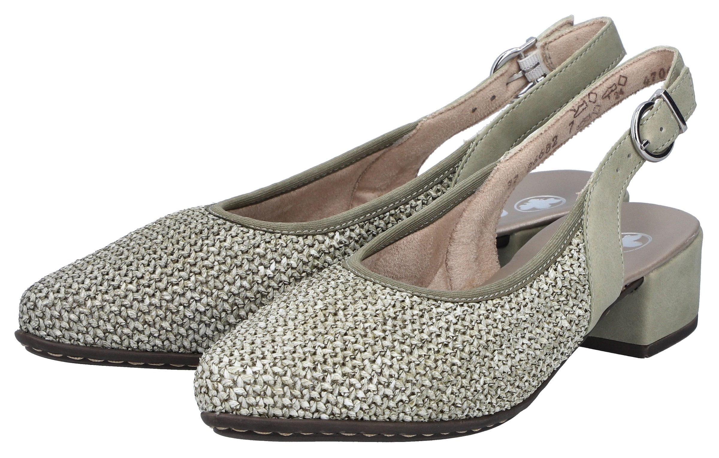 Rieker Slingsandale  Sommerschuh, Festtagsschuh, Blockabsatz, mit Riemchen
