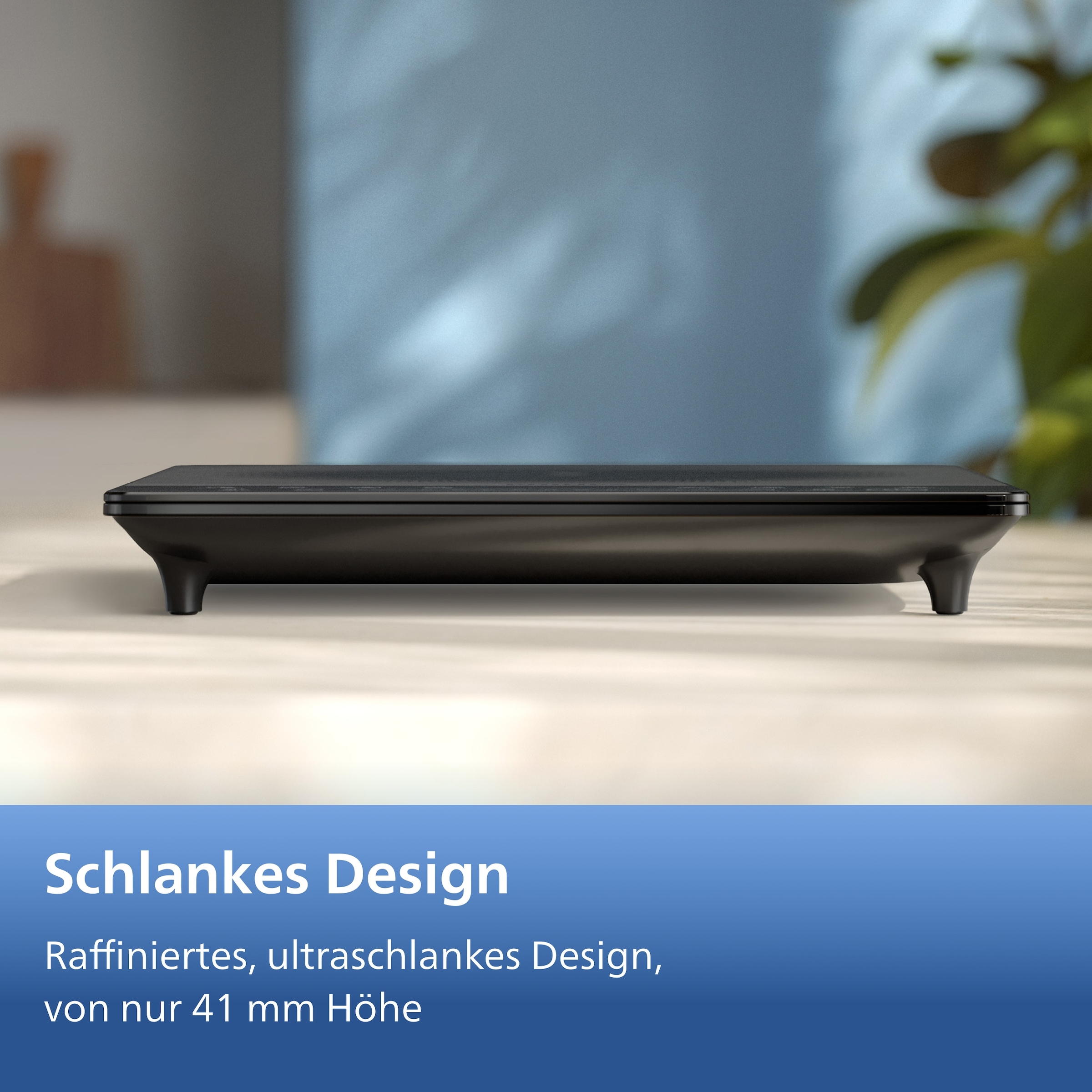 Philips Einzel-Induktionskochplatte »HD5850/90 5000 Series mit 10 Heizstufen, Boost-Funktion u. Timer« Ultraflaches Design, automatische Pfannenerkennung, Touch-Display