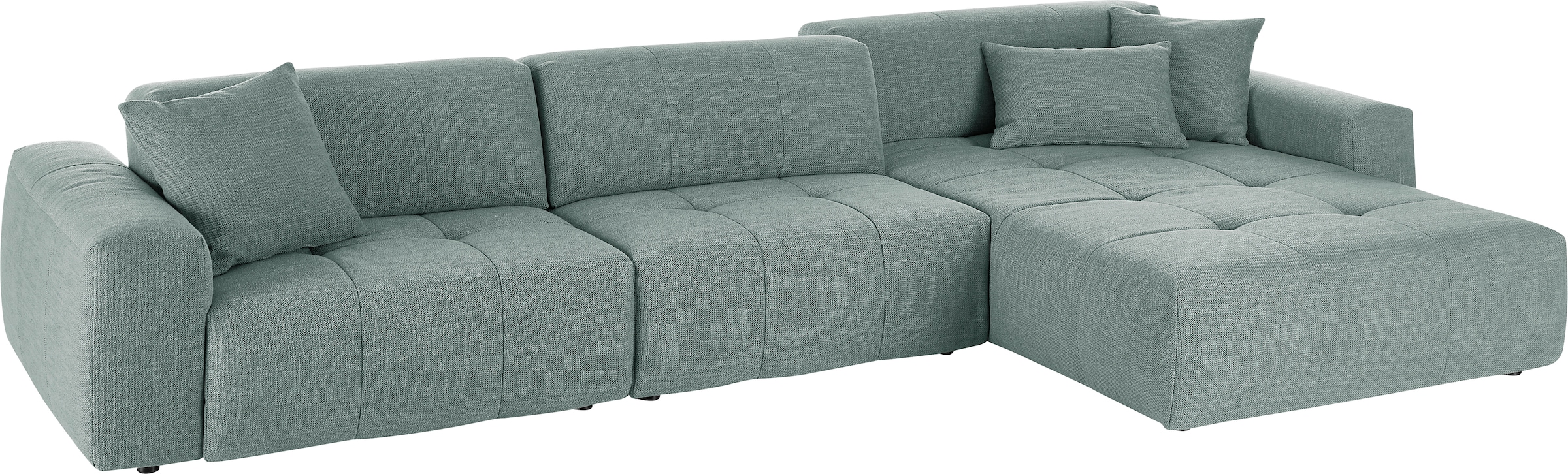 3C Candy Ecksofa »Yoshy mit Komfortfunktionen, modern und bequem, L-Form«, Zwei verschiedene Sitztiefen durch verstellbare Rückenlehne