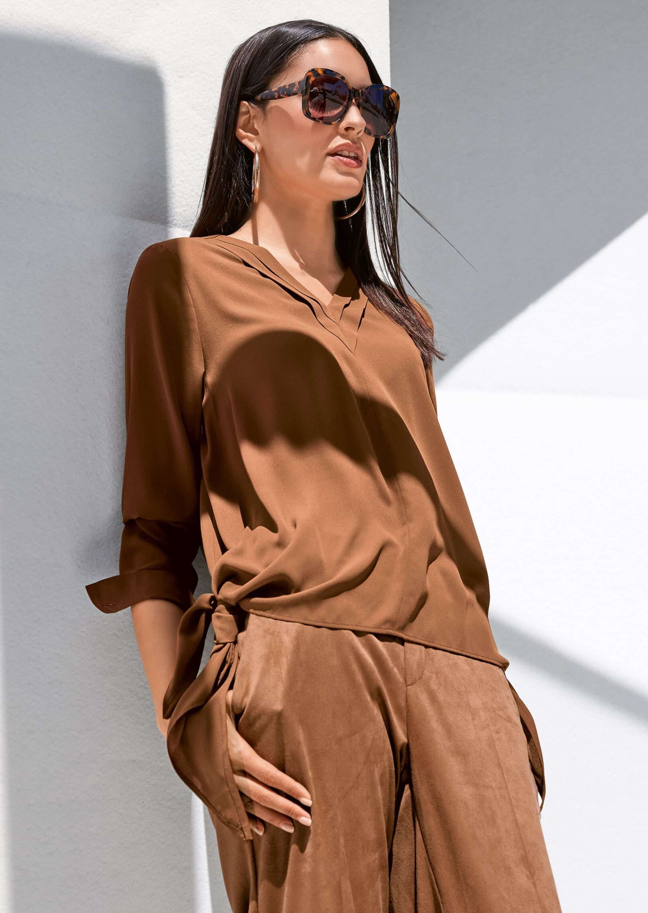 MADELEINE Langarmbluse »Bluse Tunika in modischer Kurzform«