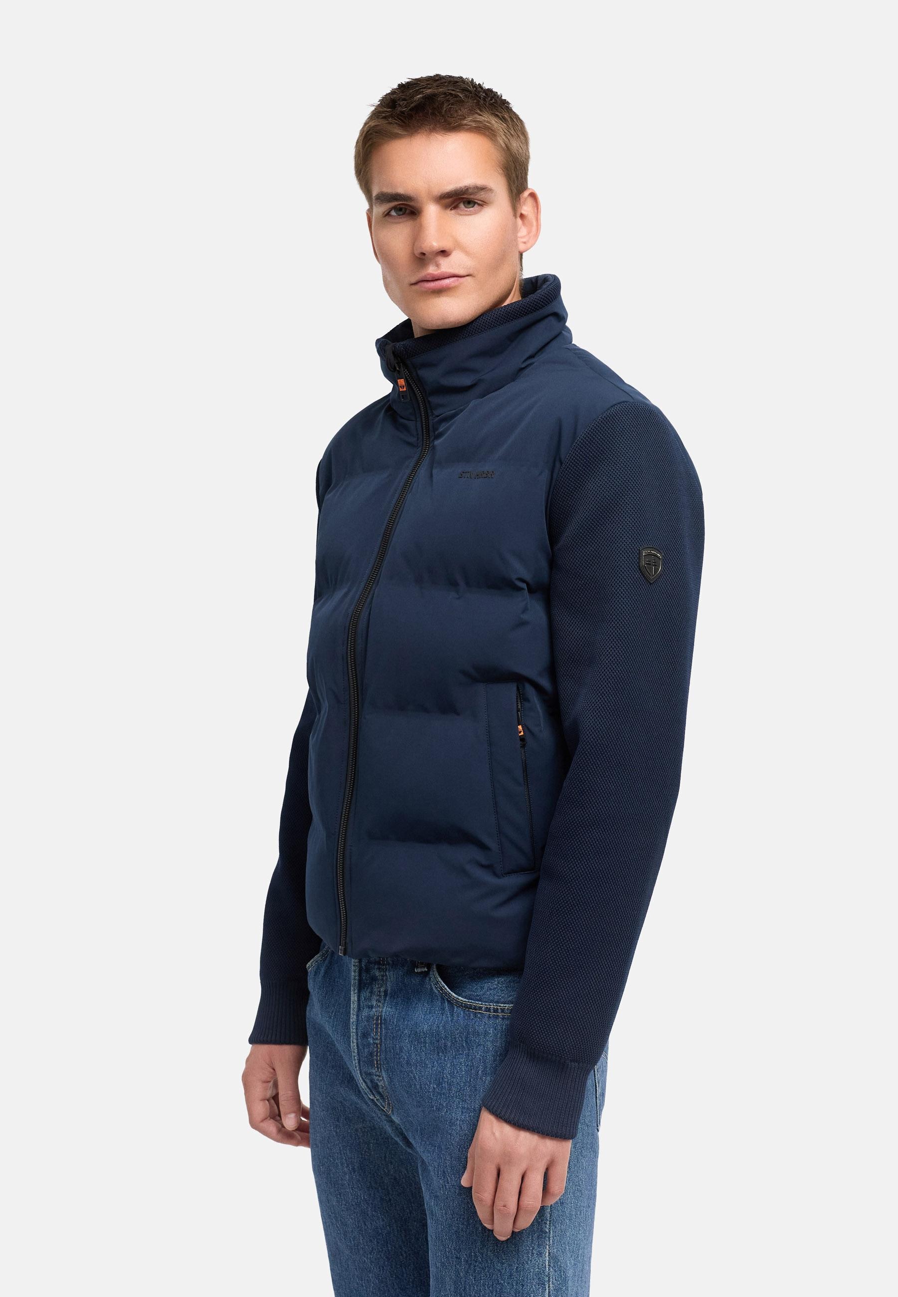 Stone Harbour Outdoorjacke »Winterjacke Eeron XX« ohne Kapuze Warme Jacke mit Strukturstrick in Piqué-Optik