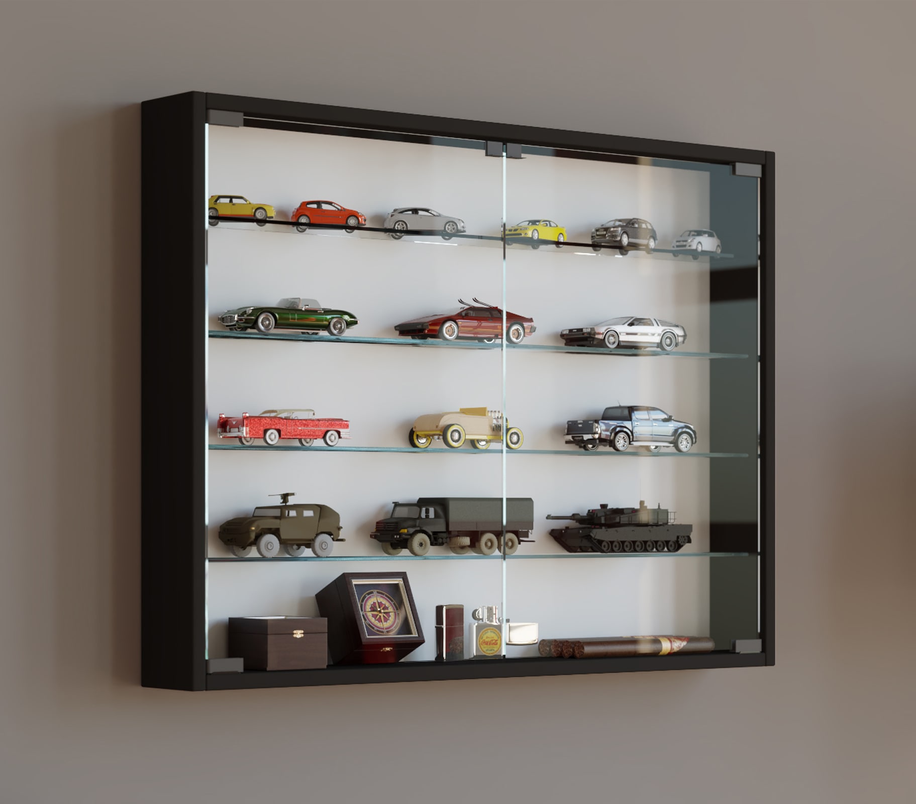 VCM Wandregal »Hängevitrine Wandvitrine Sammel Deko Mandosa L«