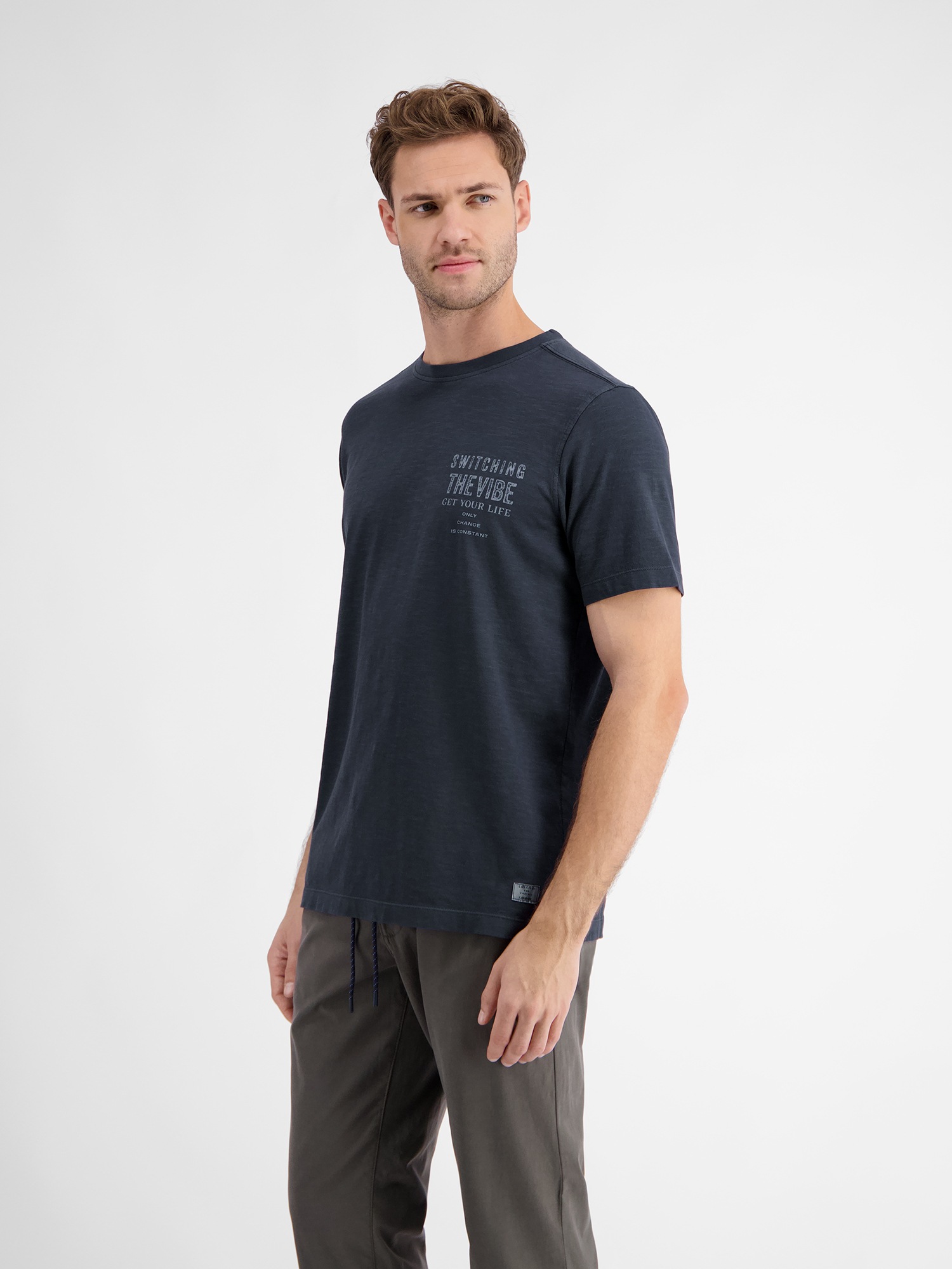LERROS T-Shirt »LERROS T-Shirt für Herren mit Brustprint«