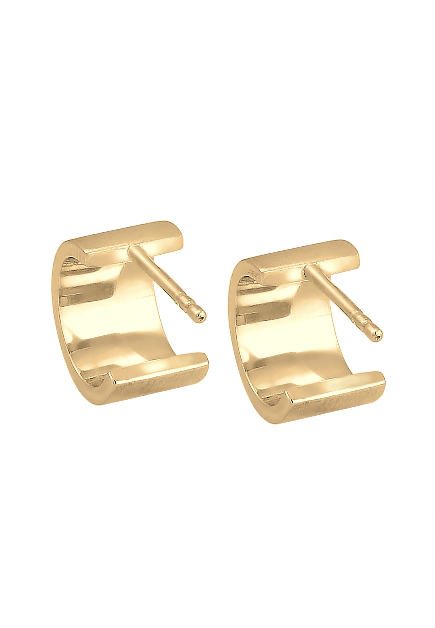 Elli Paar Creolen »Ohrringe Ohrstecker Halbcreolen Matt Modern 925 Sterling Silver«