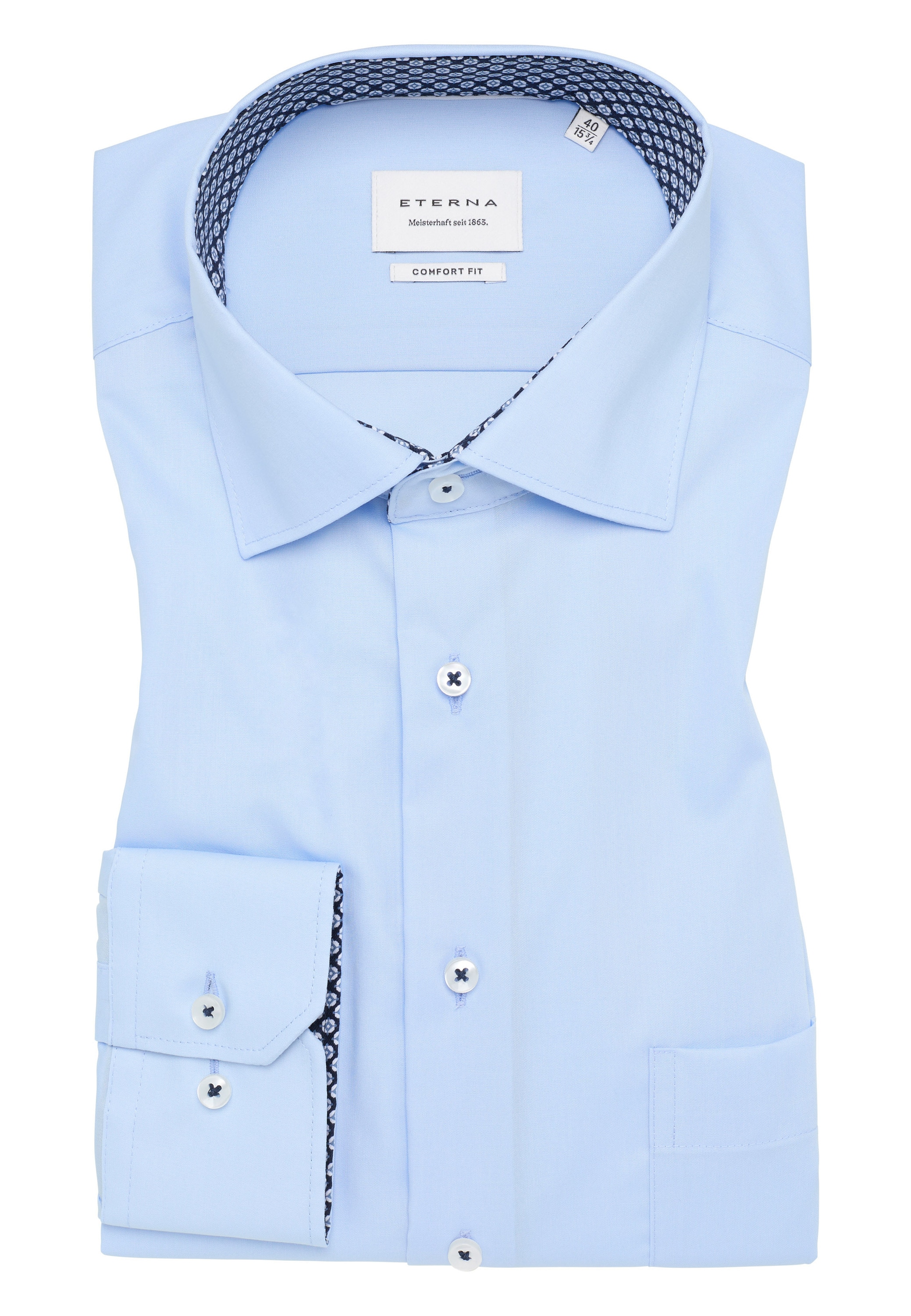 Eterna Langarmhemd »COMFORT FIT« NON IRON (bügelfrei)
