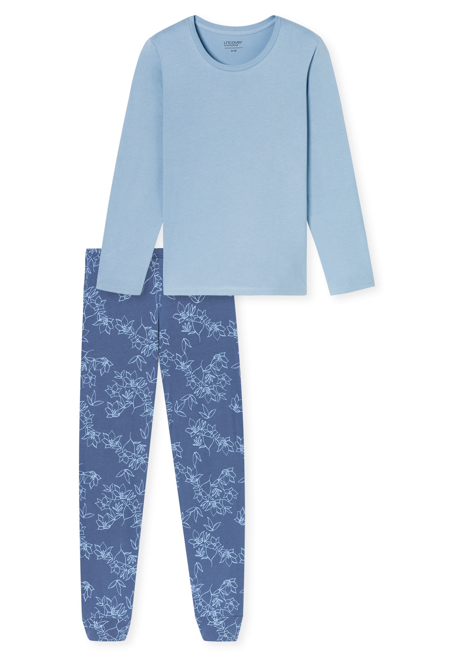 uncover by SCHIESSER Schlafanzug »Uncover Nightwear« 2 tlg. Baumwolle, Single Jersey-Qulität, langärmelig, bequem, atmungsaktiv